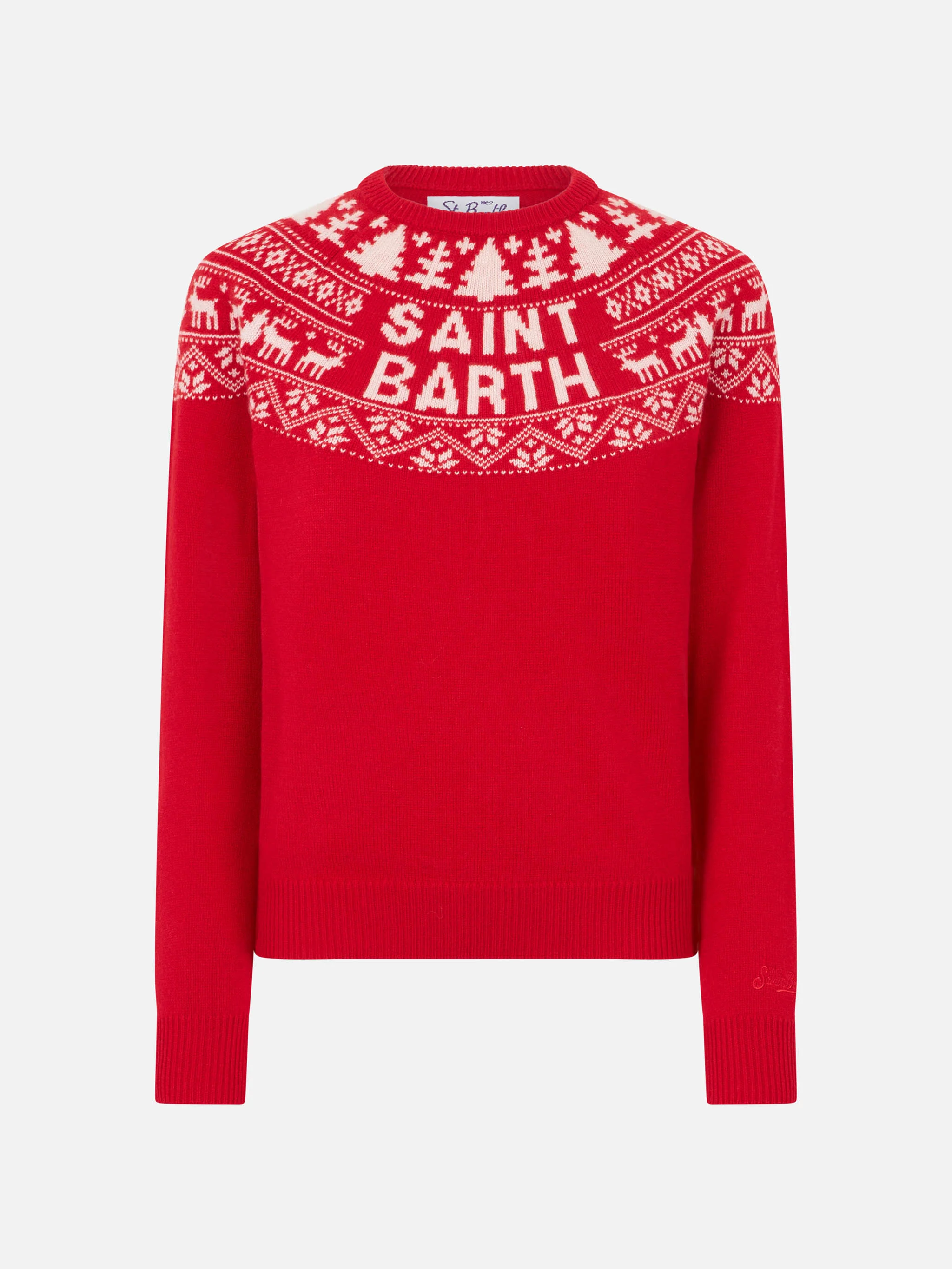 New Queen red Norwegian jacquard sweater - Image 4