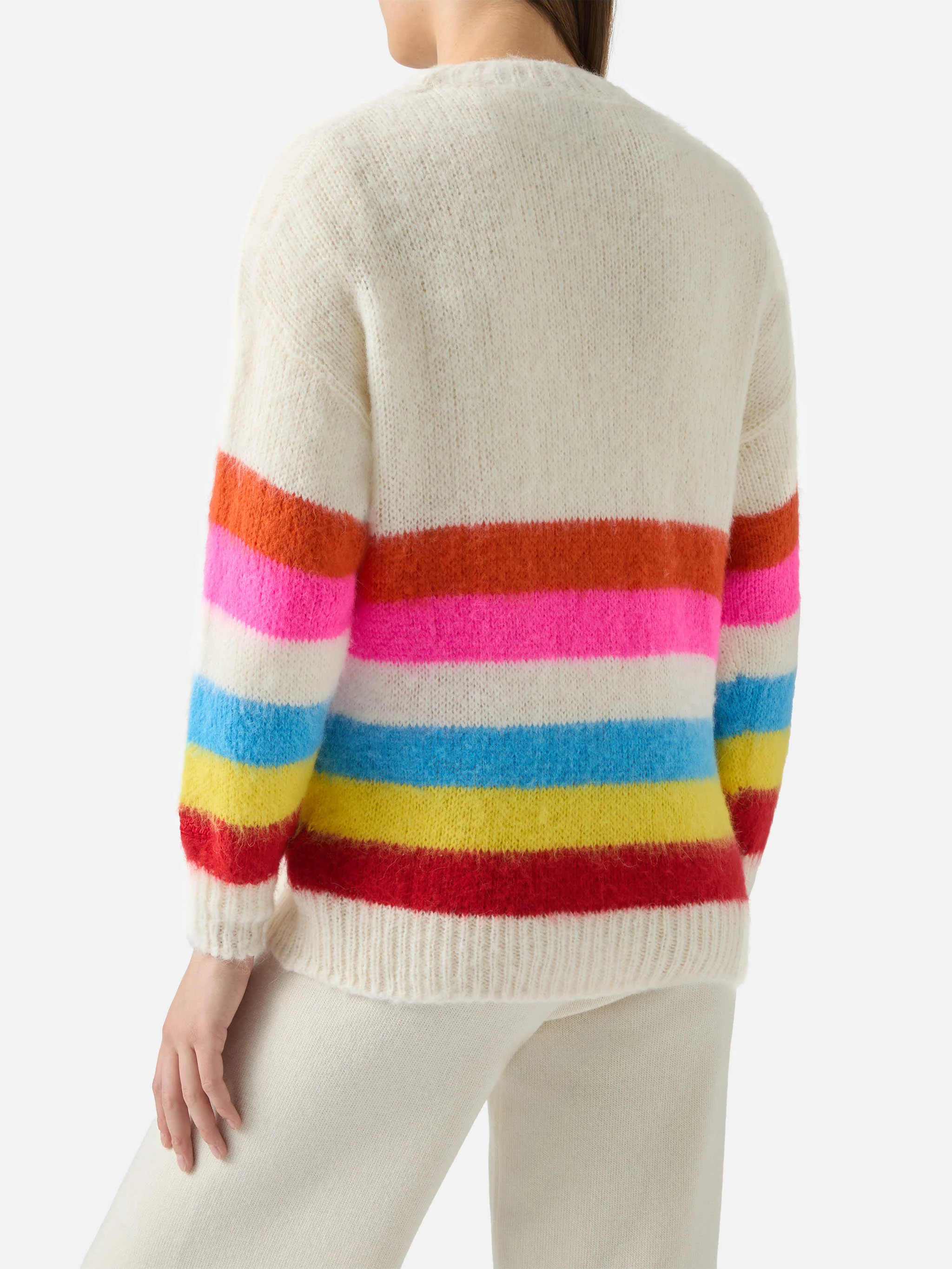 Soft brushed multicolor striped cardigan Chloe - Image 3