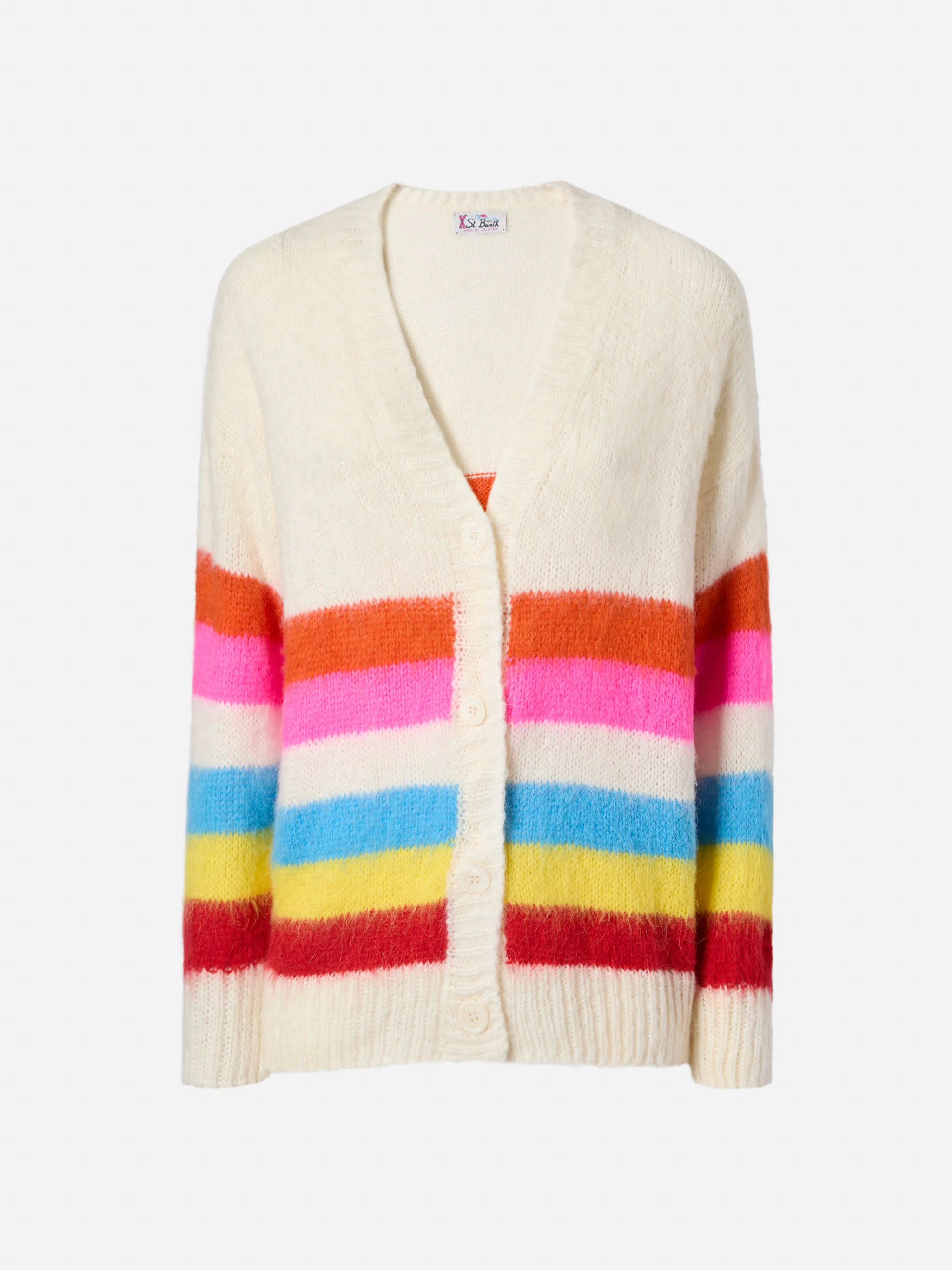 Soft brushed multicolor striped cardigan Chloe - Image 5