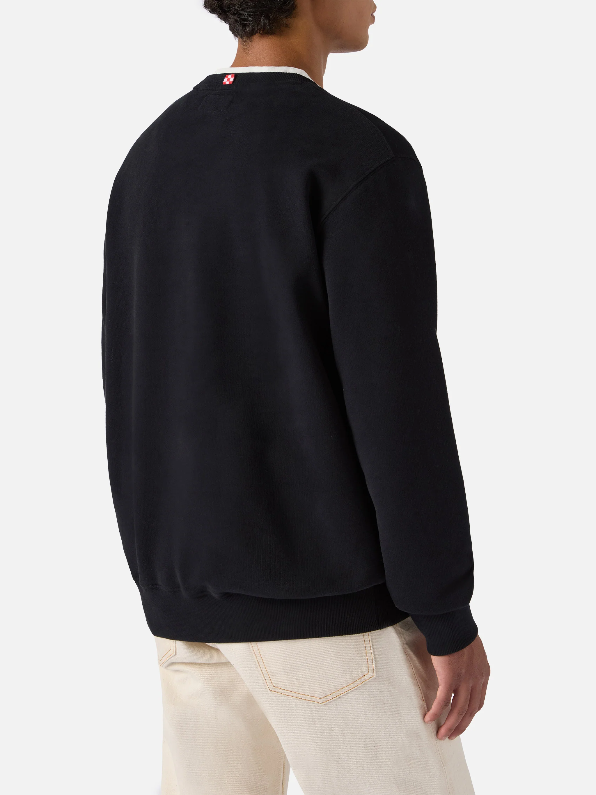 Soho cotton sweatshirt in black with St. Barth Sport Club print - Image 3