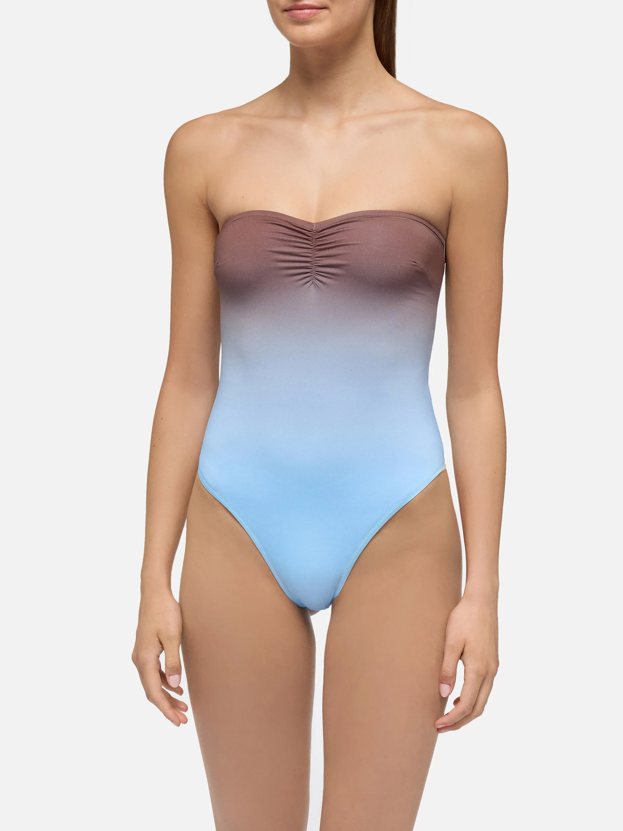 Soleil strapless one-piece swimsuit with gradient print - Image 2
