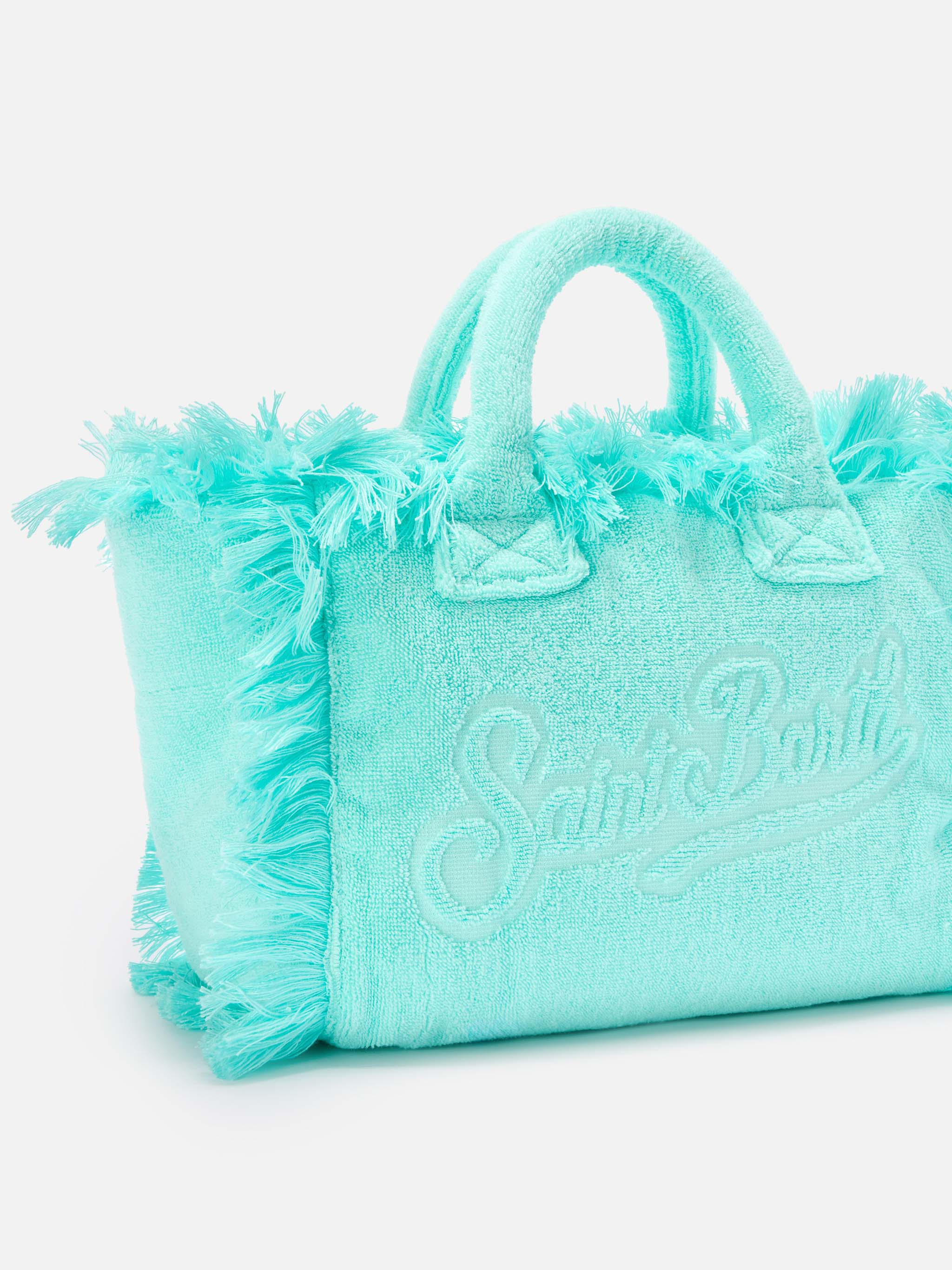 Solid aqua green terry effect Colette bag - Image 3