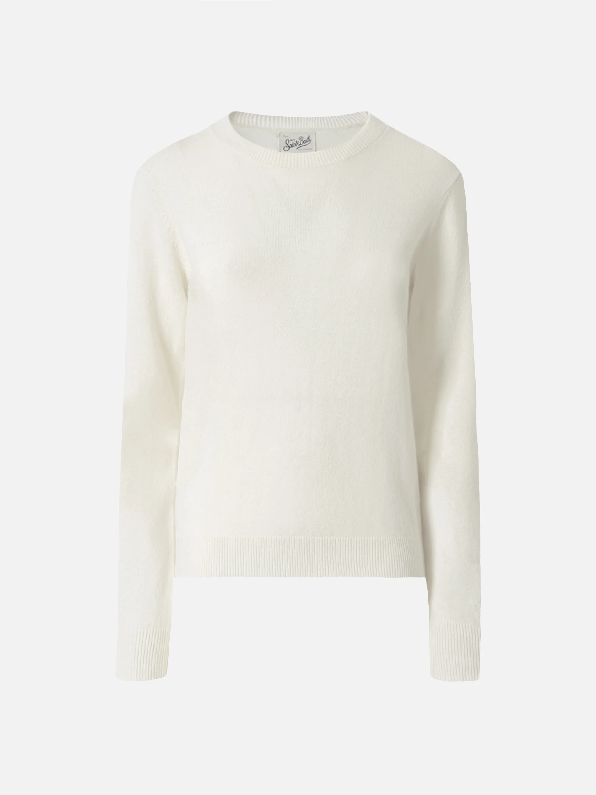 100% CASHMERE Sorbonne sweater in white - Image 4