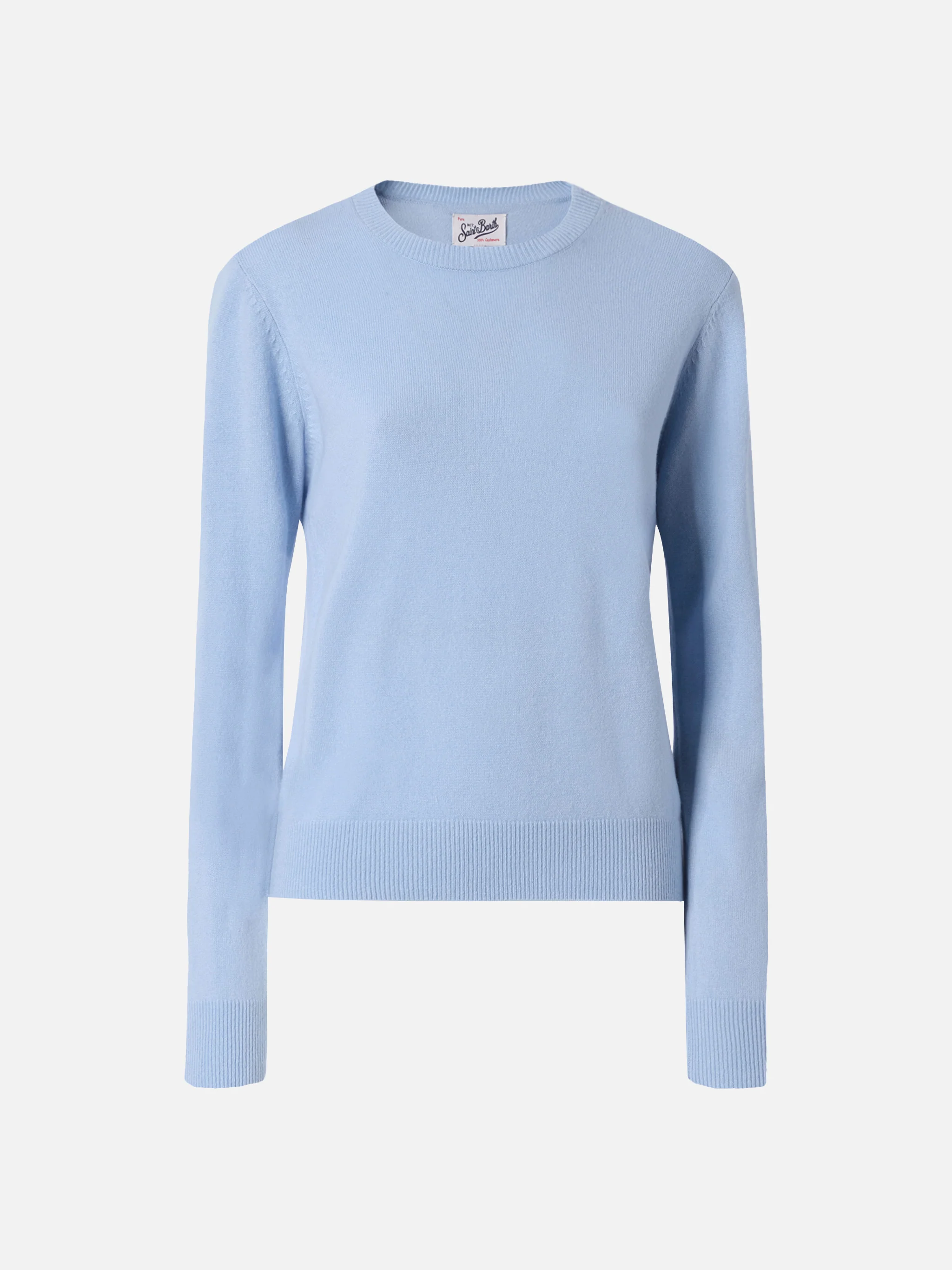 100% CASHMERE Sorbonne sweater in light blue - Image 5