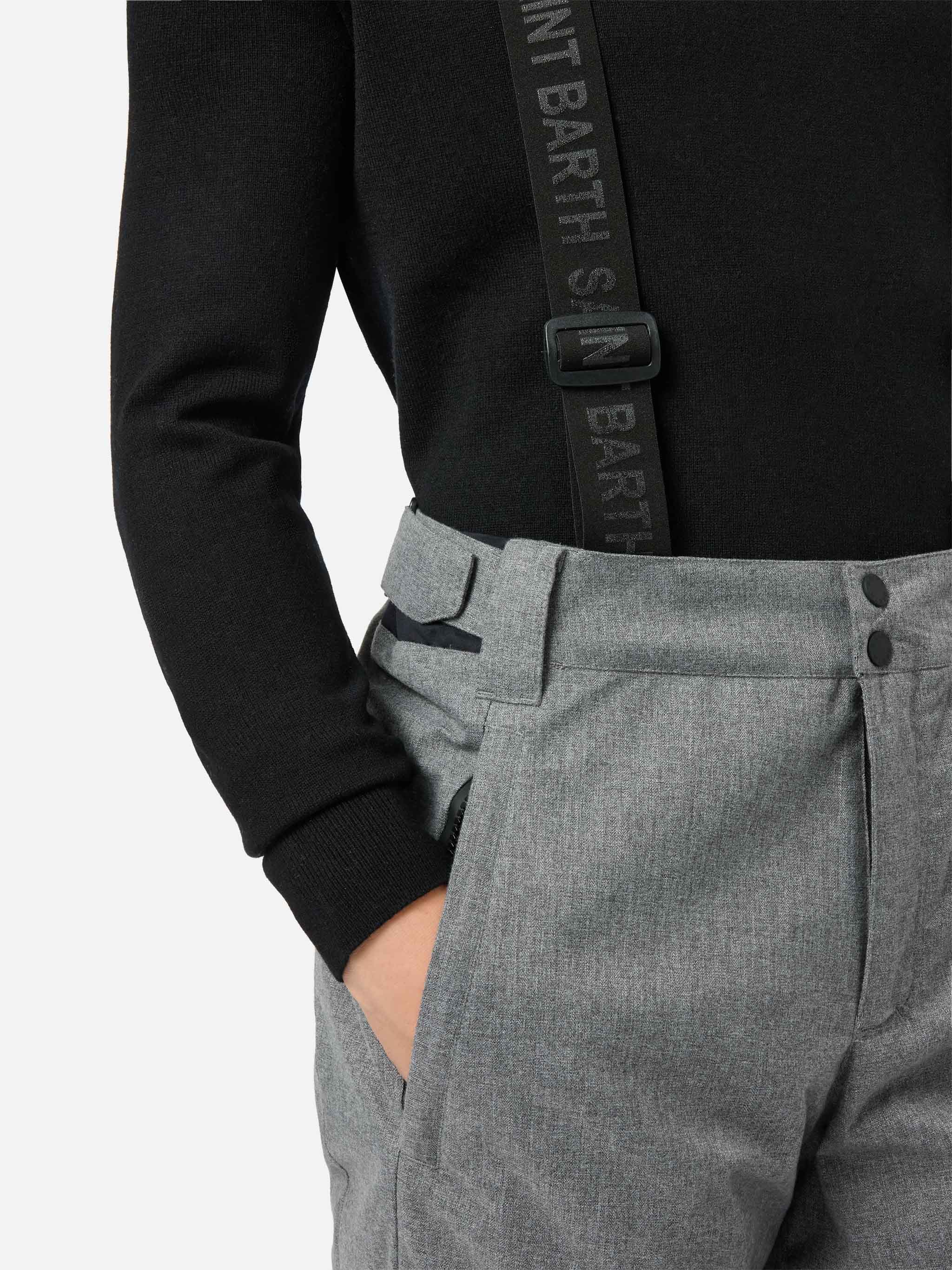 Ski pants Snowbird in melange grey with Recco® technology - Image 3