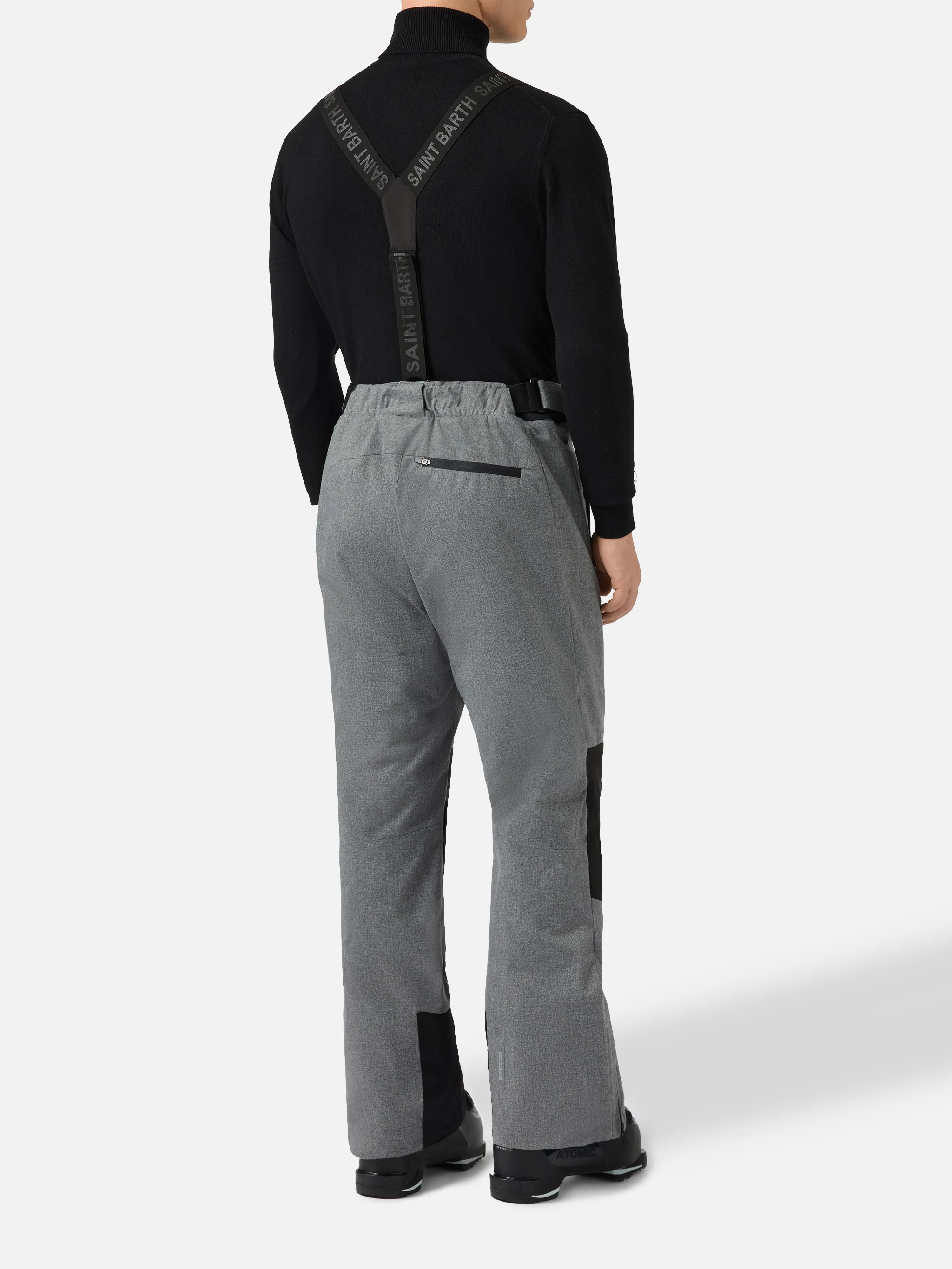 Ski pants Snowbird in melange grey with Recco® technology - Image 4