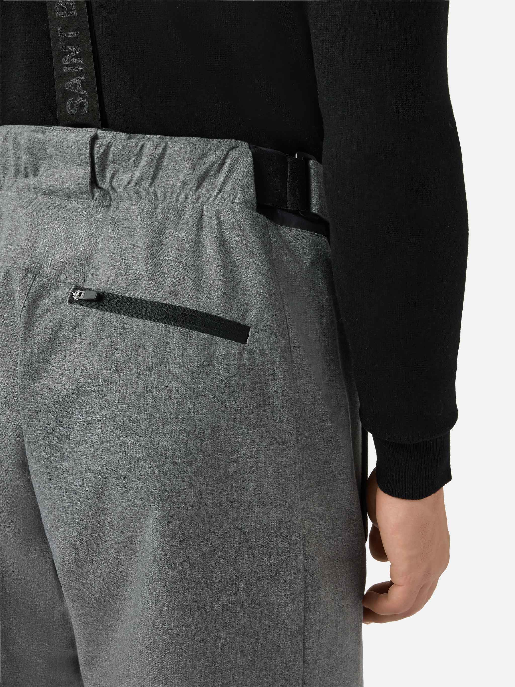 Ski pants Snowbird in melange grey with Recco® technology - Image 5