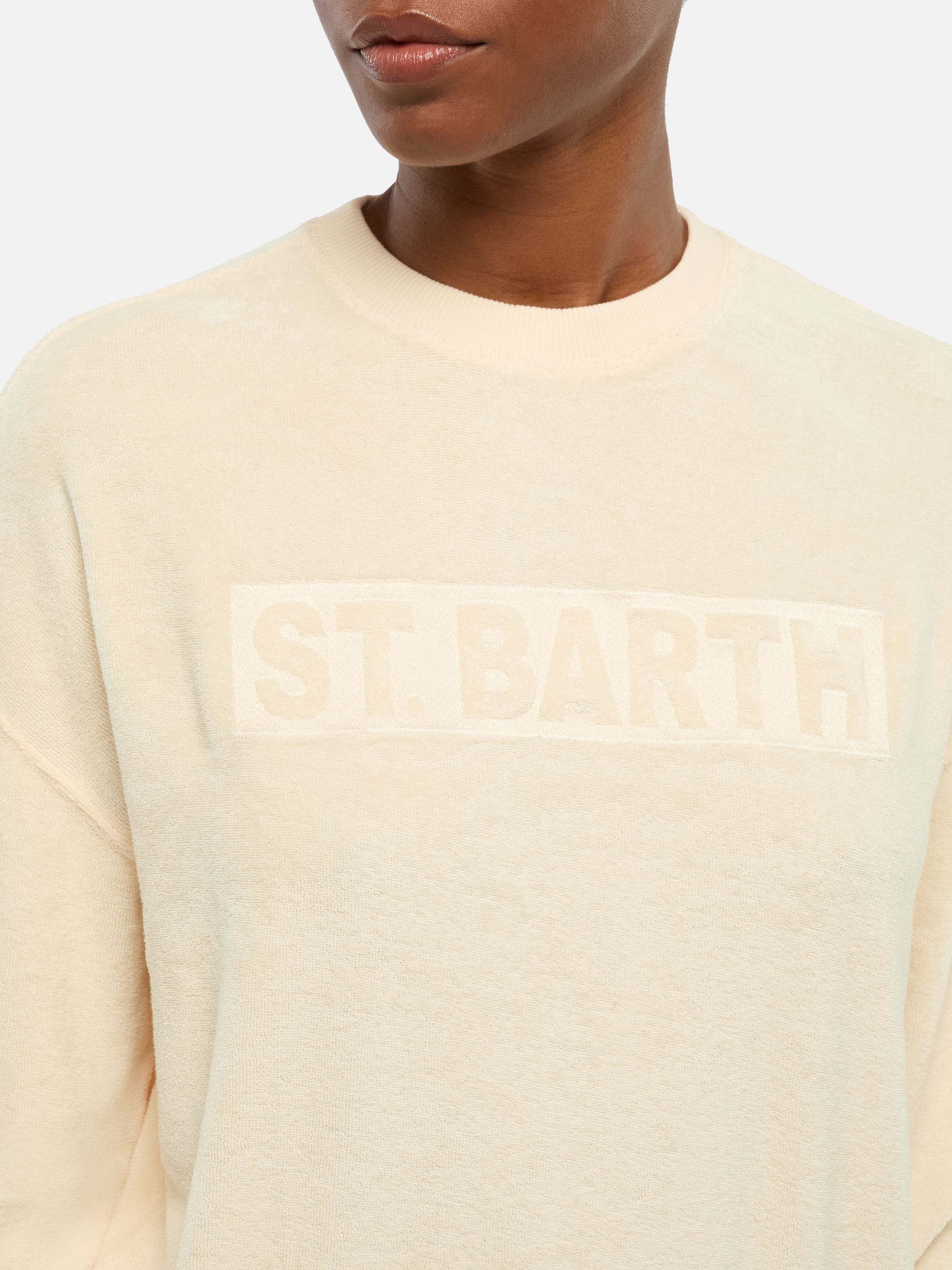 Stardust beige terry cotton sweatshirt - Image 2