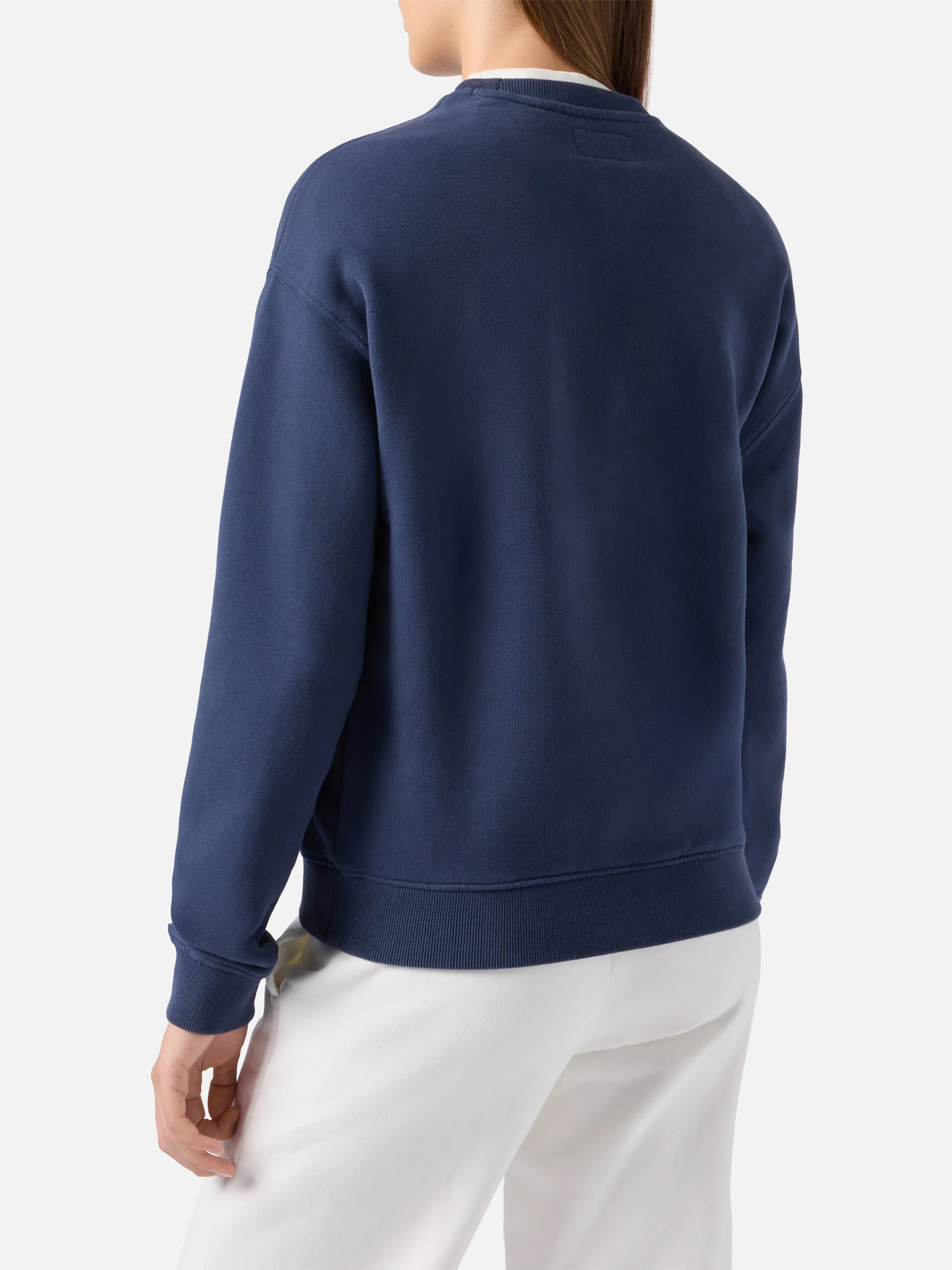 Stardust cotton sweatshirt in blue with St. Barth Sport Club print - Image 3