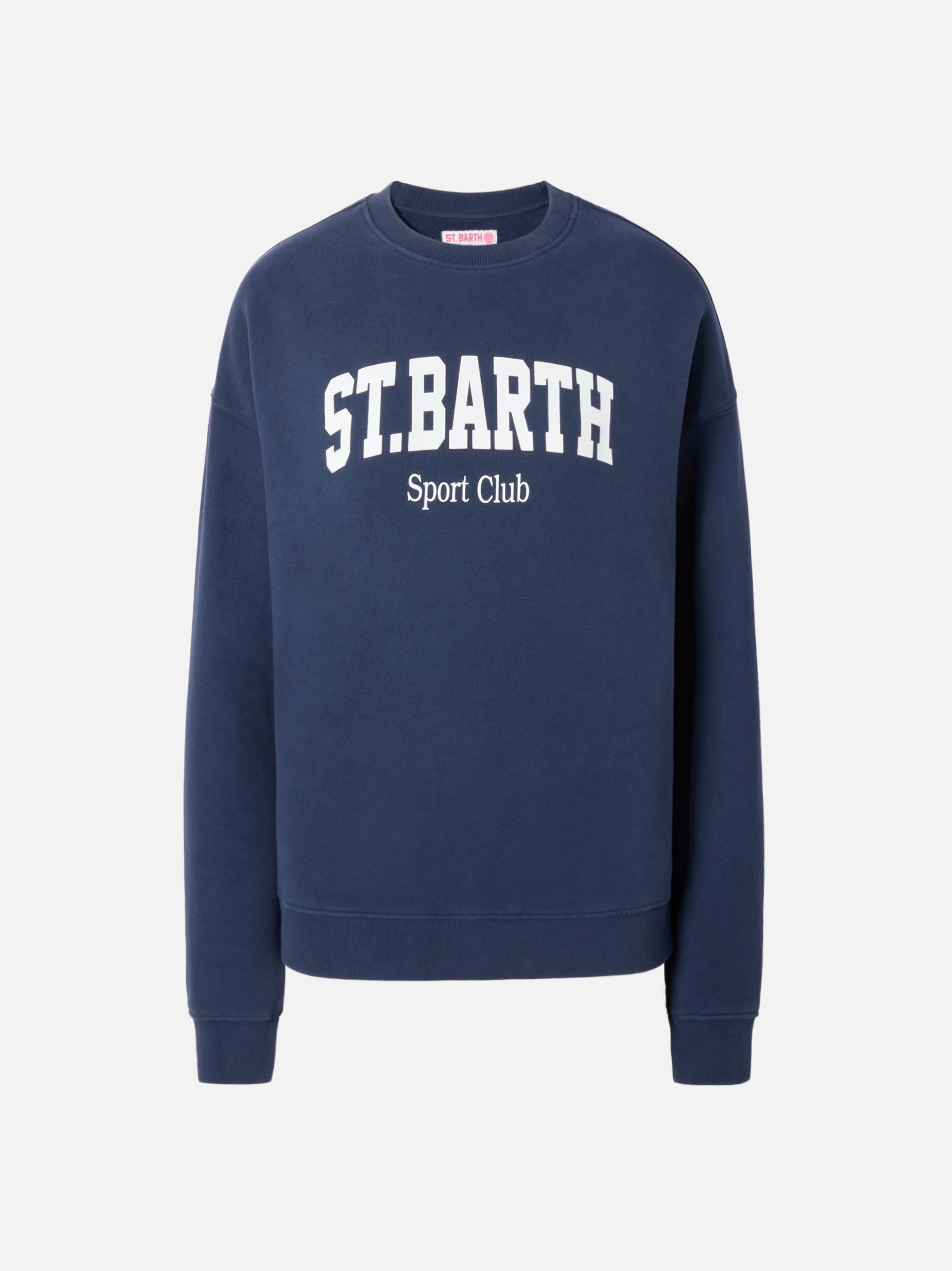 Stardust cotton sweatshirt in blue with St. Barth Sport Club print - Image 4