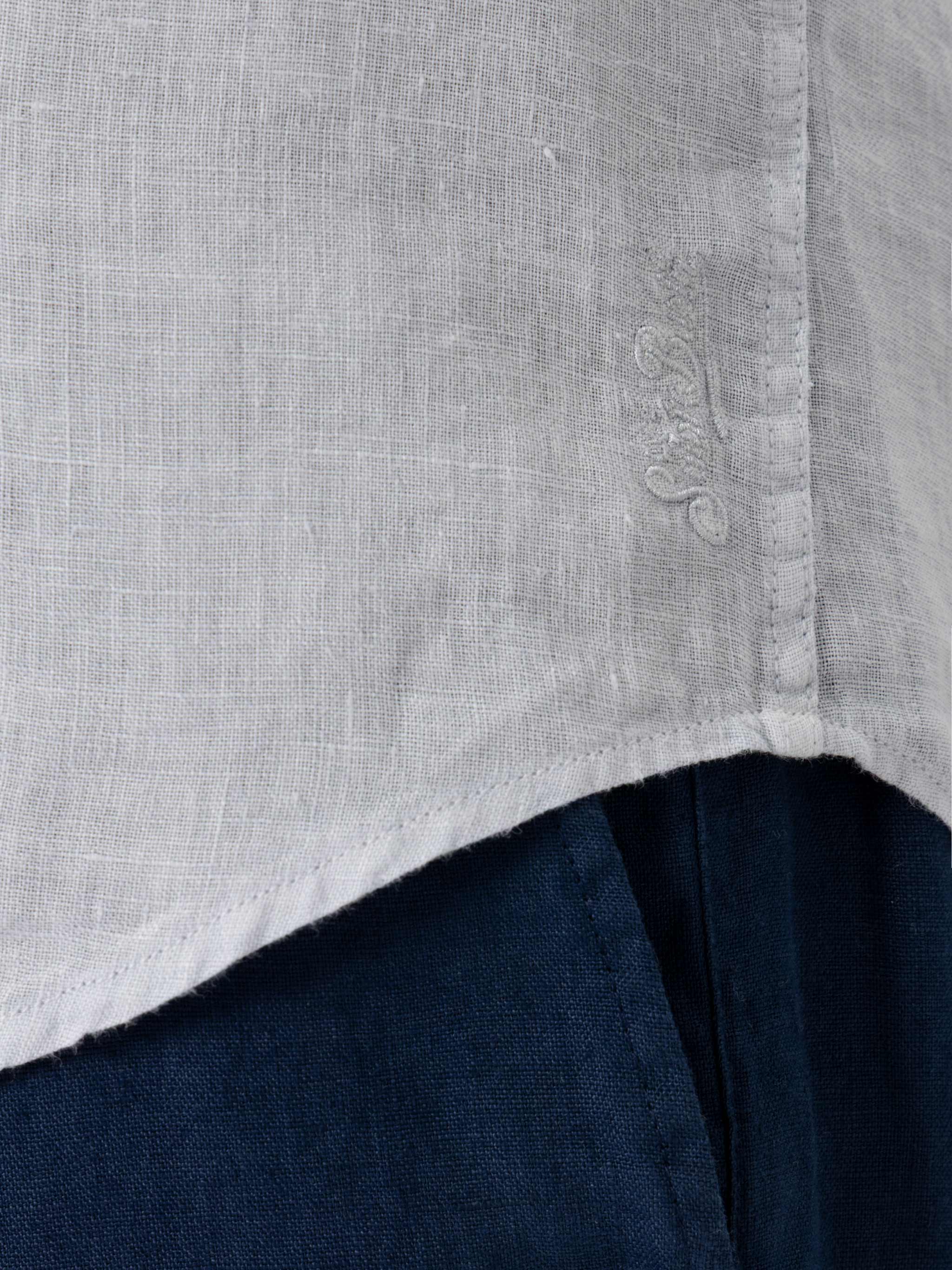 Stone grey linen shirt Pamplona - Image 2