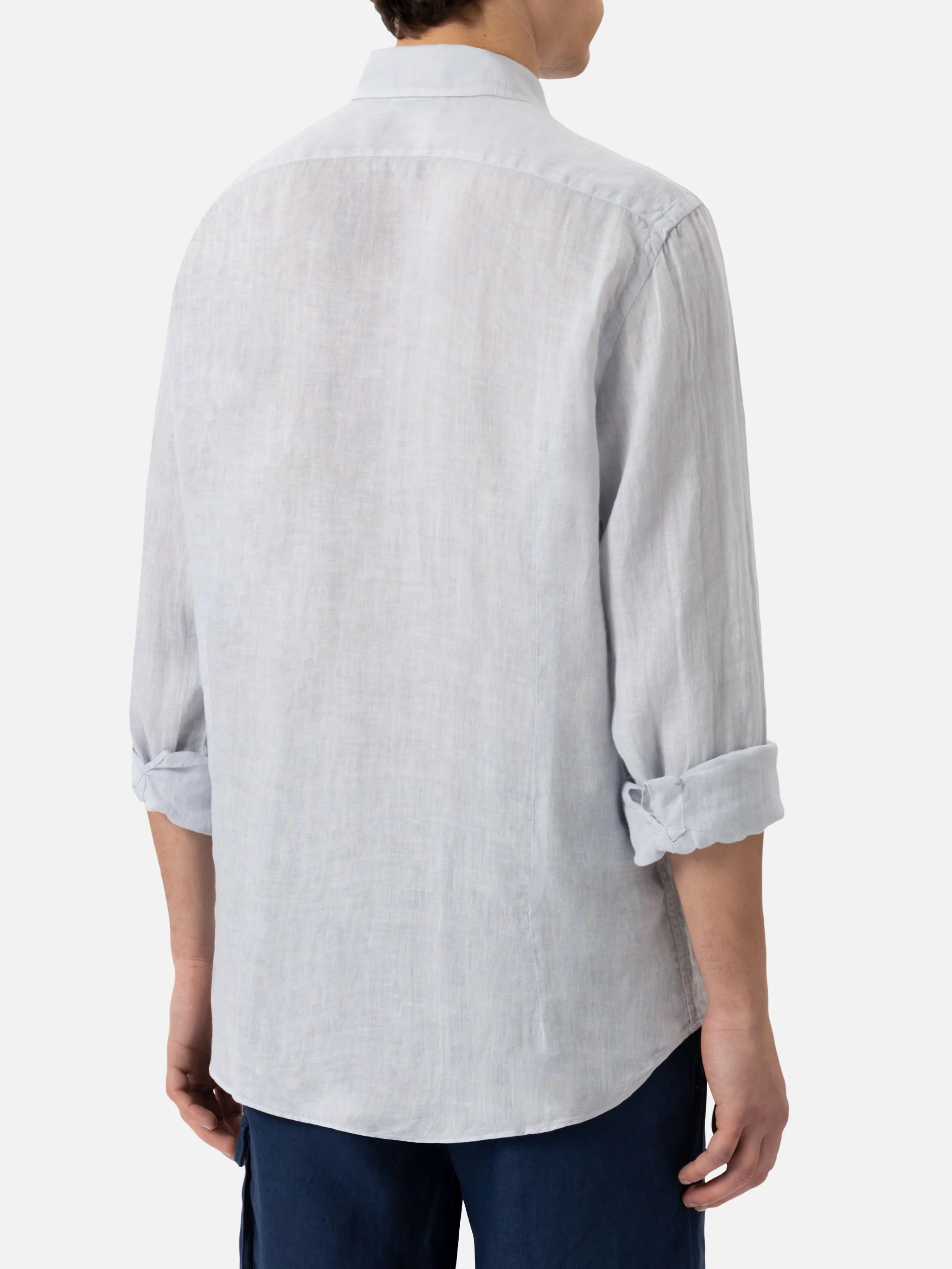 Stone grey linen shirt Pamplona - Image 3