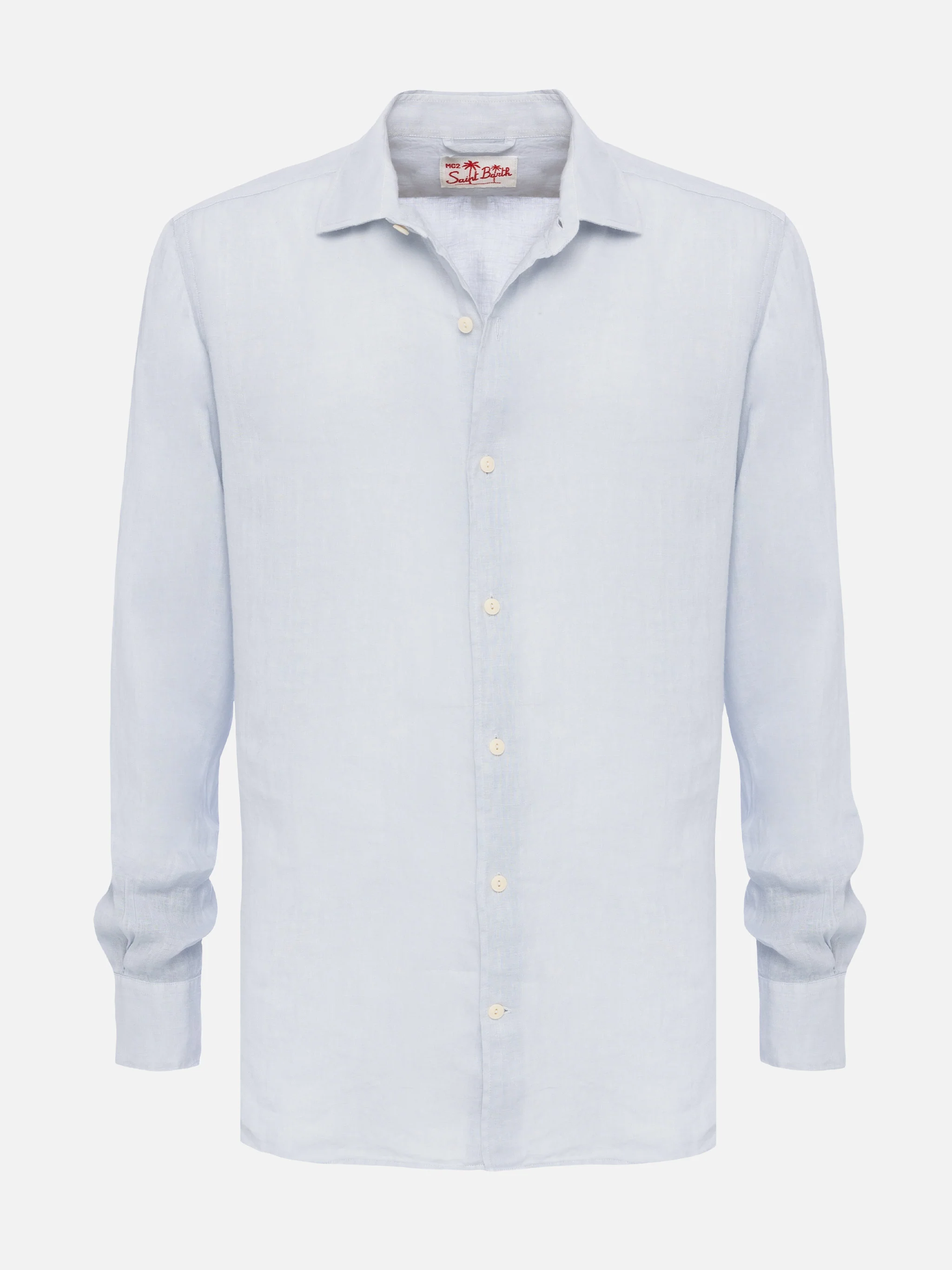 Stone grey linen shirt Pamplona - Image 4