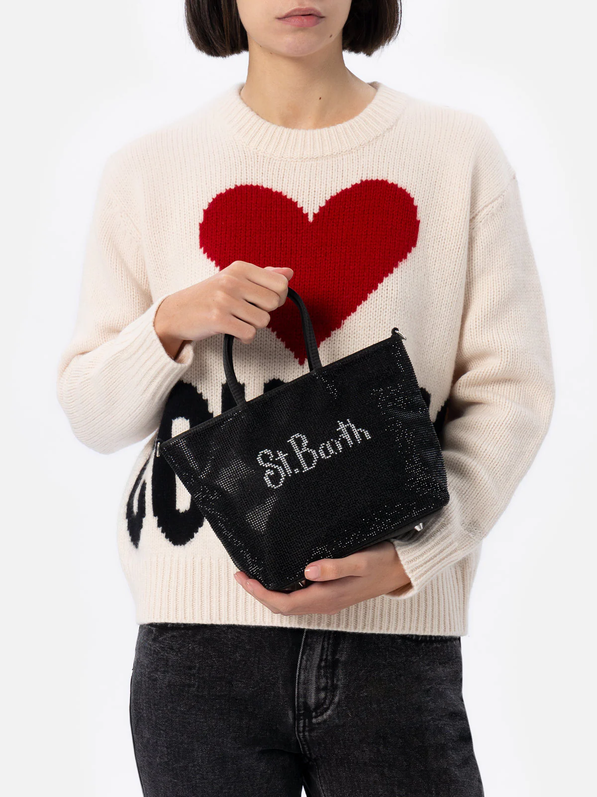 Strass Mini Bag with black rhinestone - Image 3