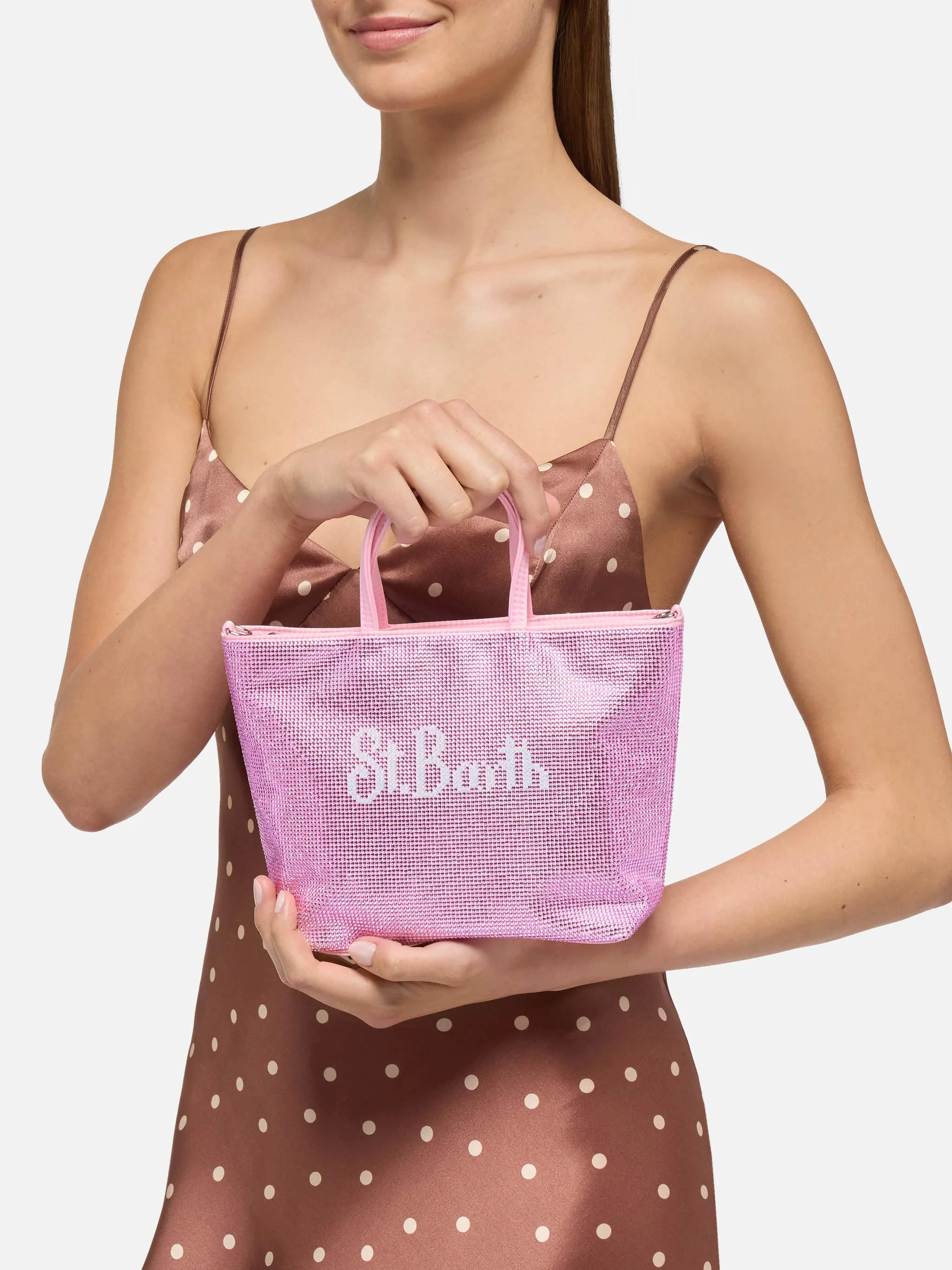 Strass Mini Bag with pink rhinestones - Image 5