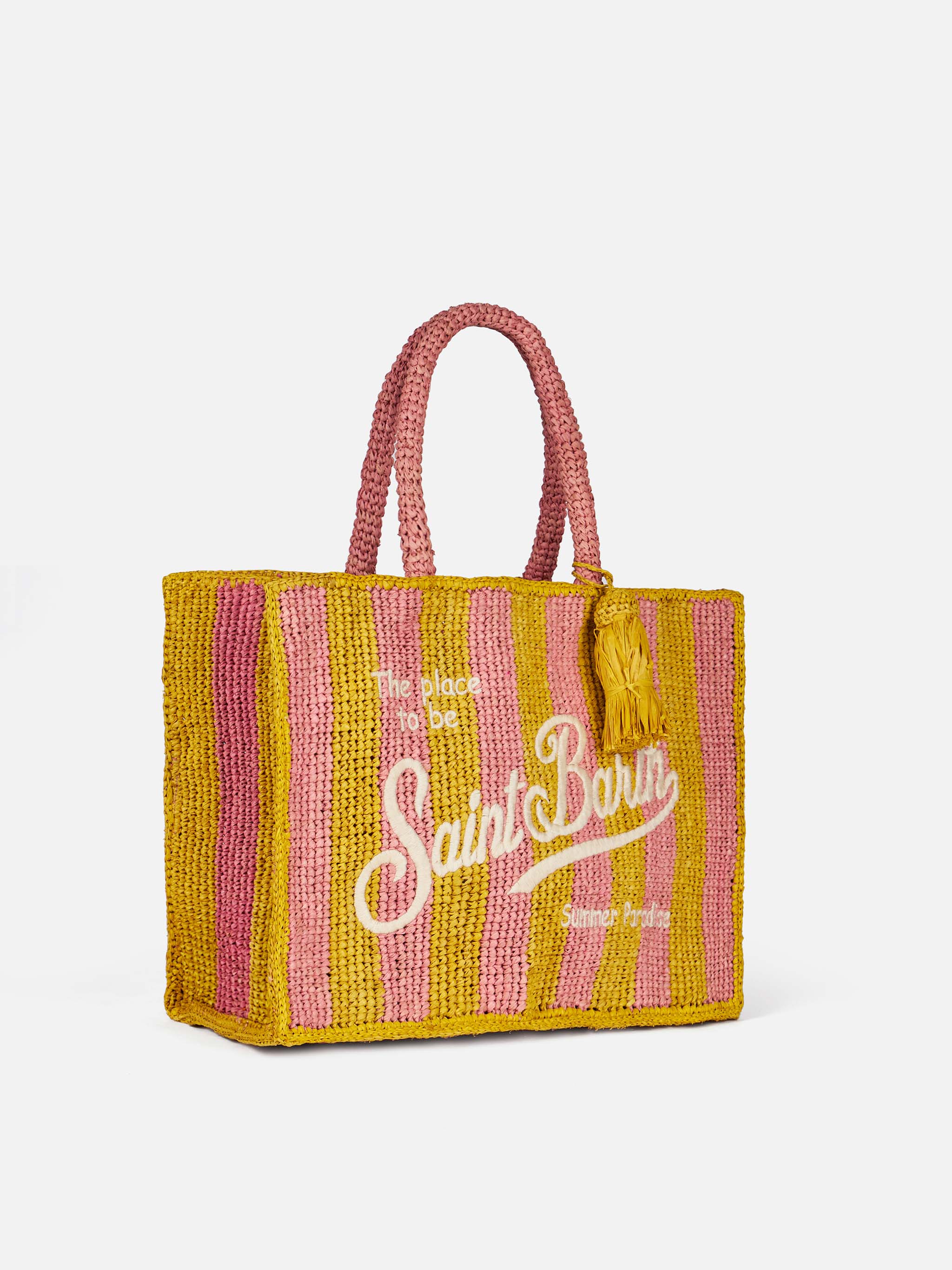 Striped Colette Raffia handbag - Image 2