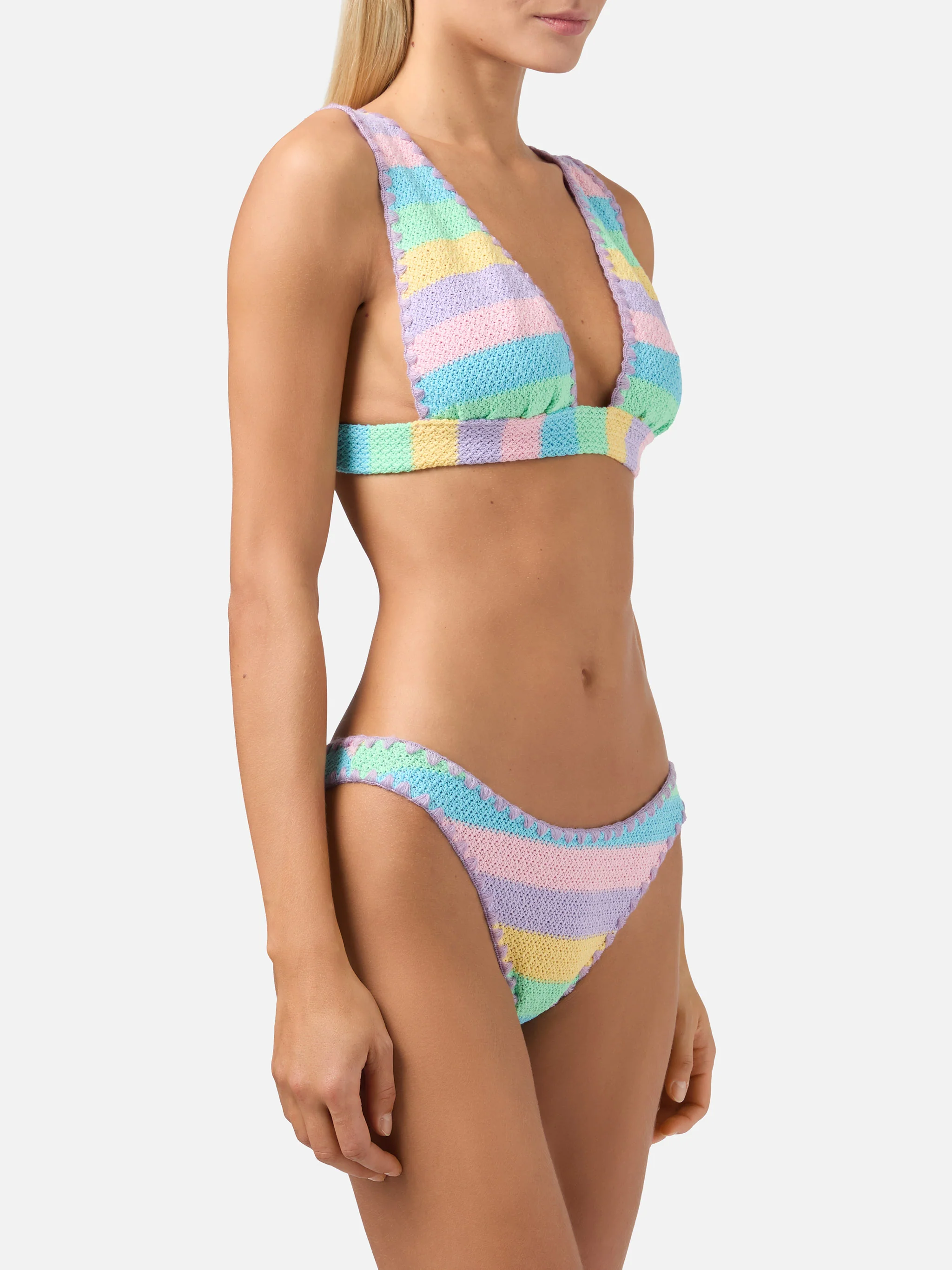 Striped crochet triangle bikini Allycia Elise - Image 2
