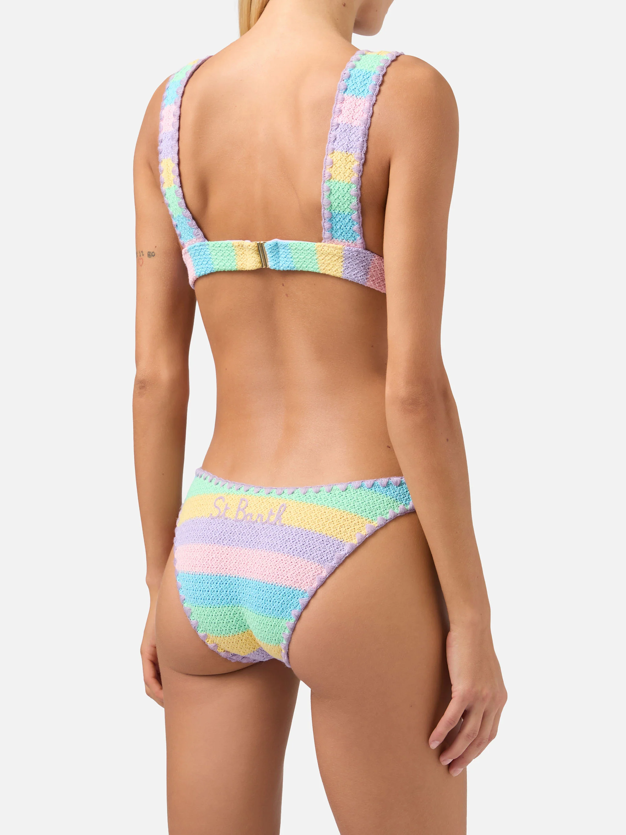 Striped crochet triangle bikini Allycia Elise - Image 4