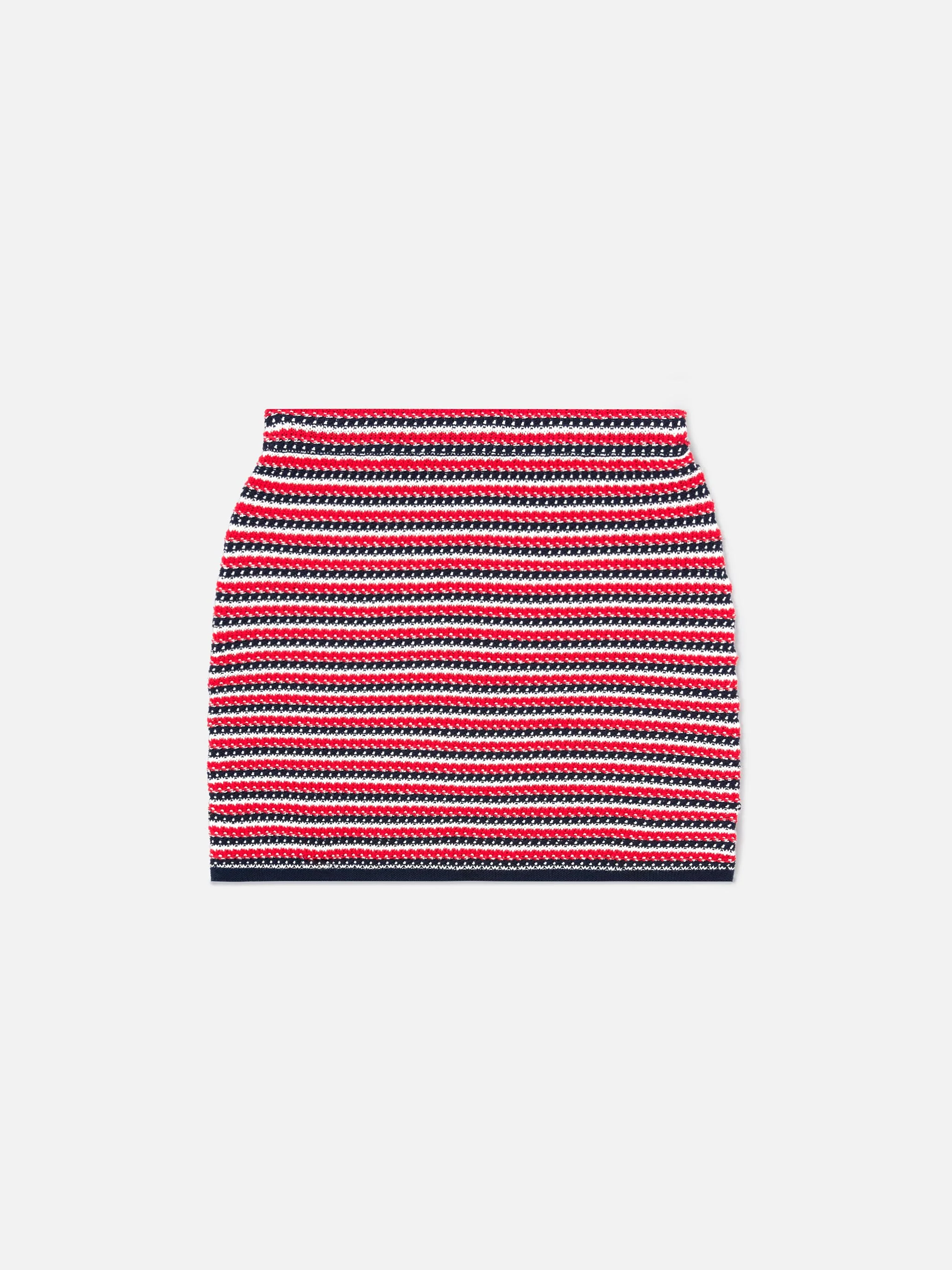 Striped Delma Ridge cotton knit mini skirt - Image 5