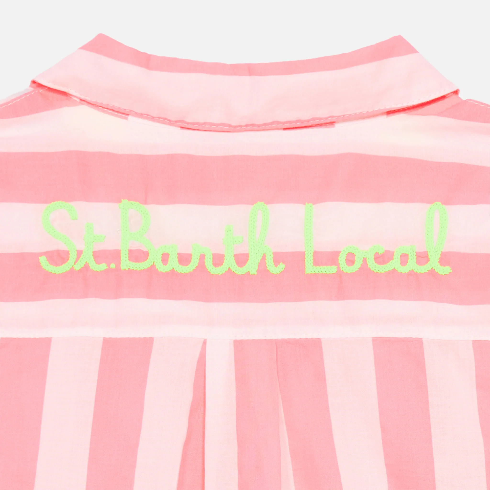 Striped mini Brigitte shirt with St. Barth Local embroidery - Image 3