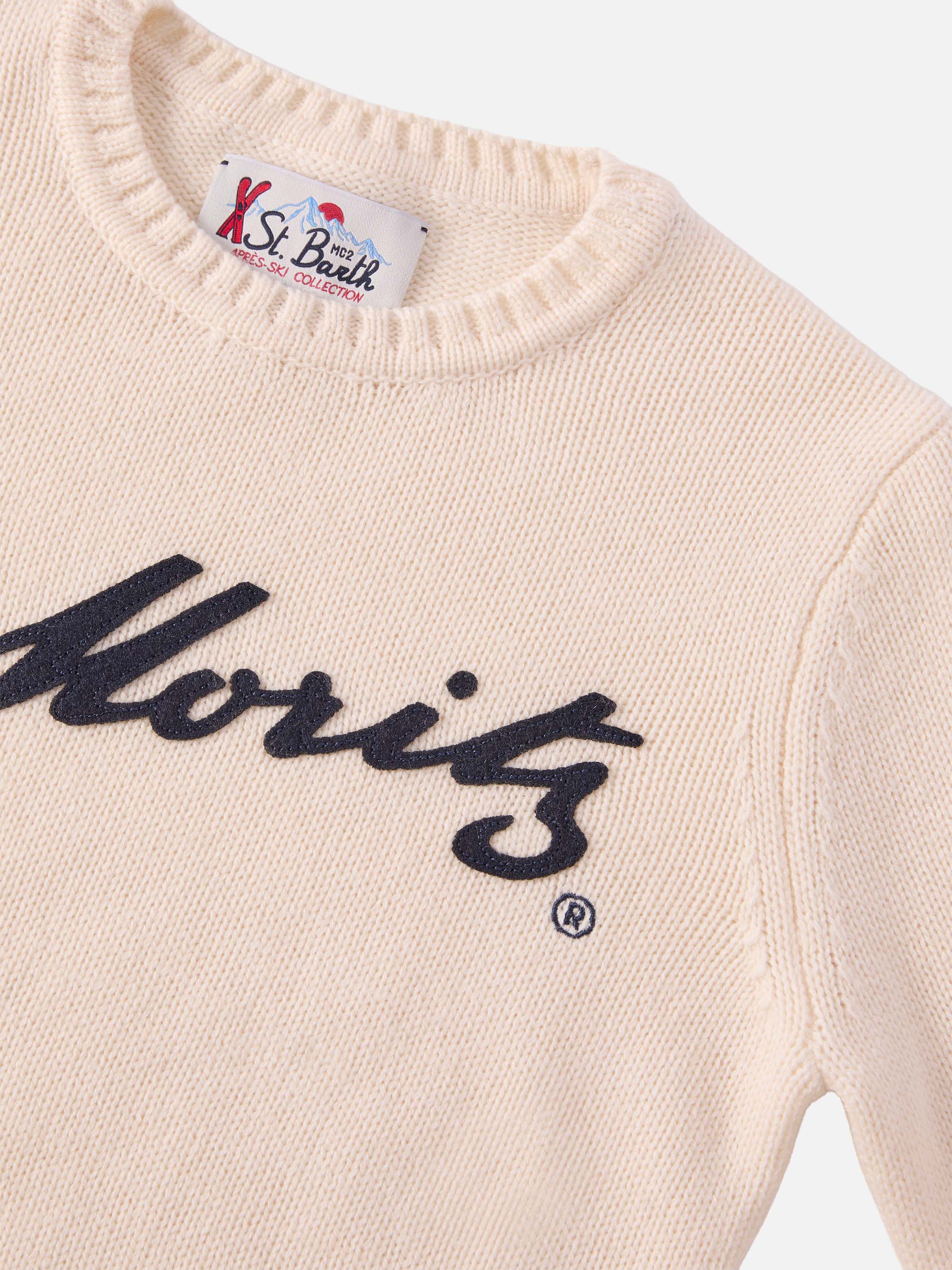 Sweater Bombardino Jr in cashmere blend with St. Moritz patch | ST. MORITZ TOP OF THE WORLD SPECIAL EDITION - Image 2