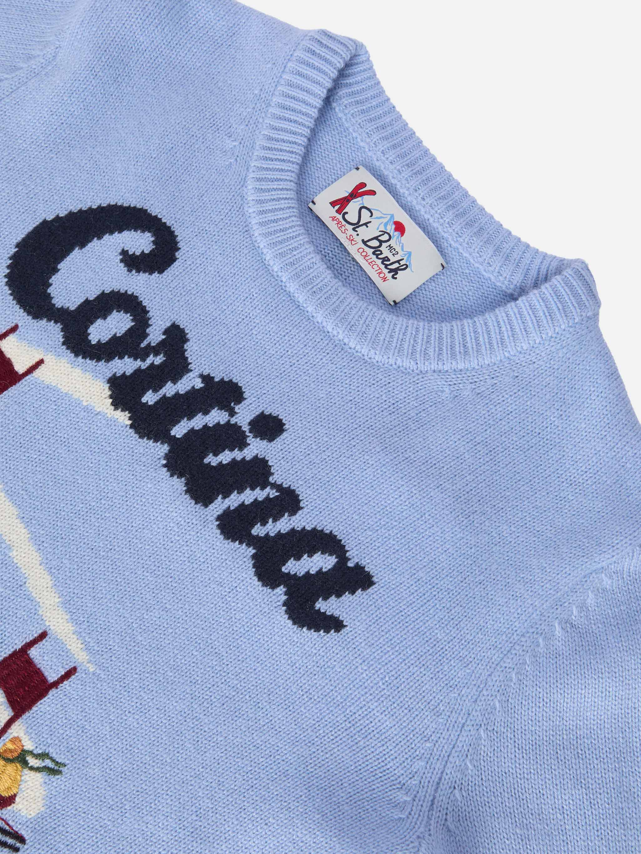 Crewneck Douglas in cashmere blend with Cortina jacquard - Image 2