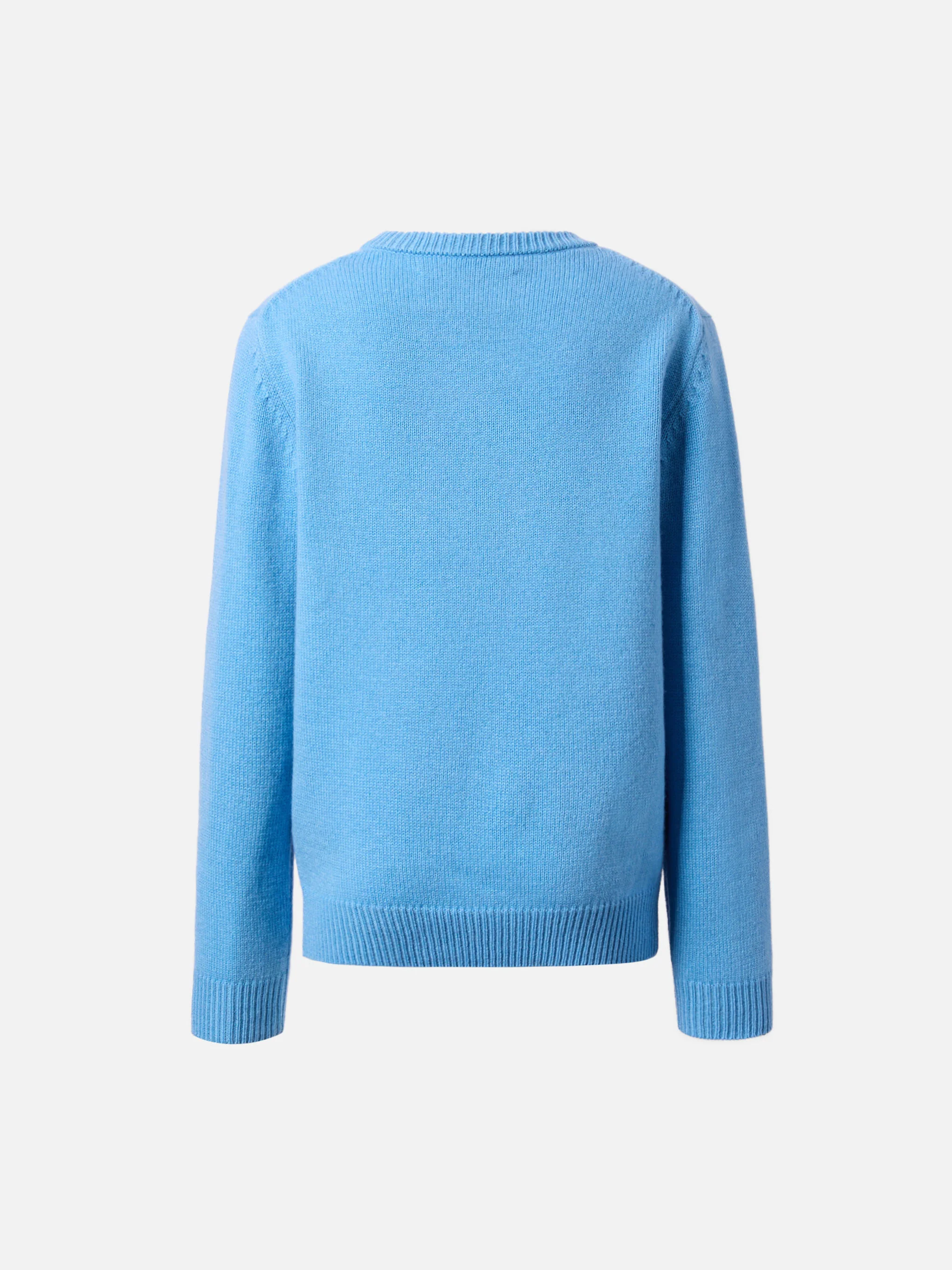 Crewneck Douglas in cashmere blend with Me ne vado dai nonni jacquard - Image 4