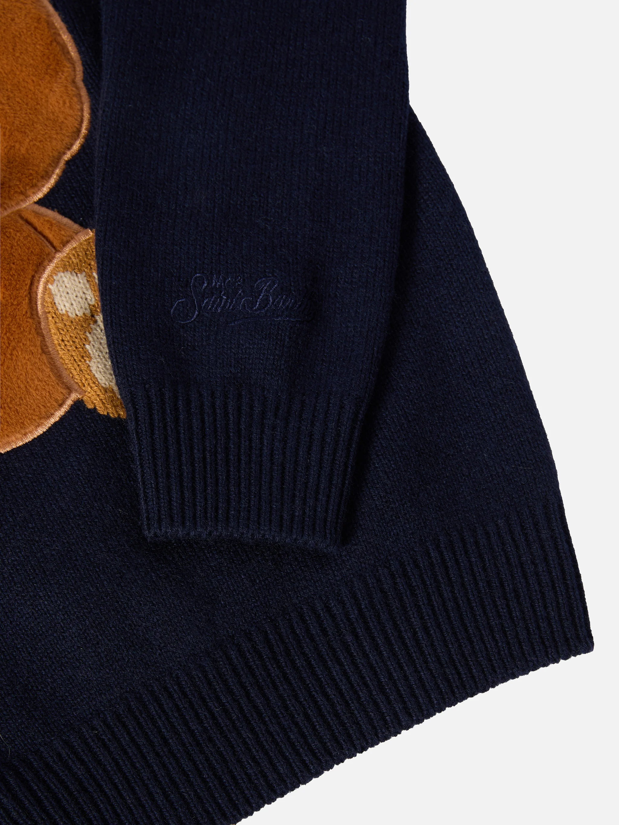 Crewneck Douglas in cashmere blend with Orso Trudi patch | TRUDI SPECIAL EDITION - Image 4