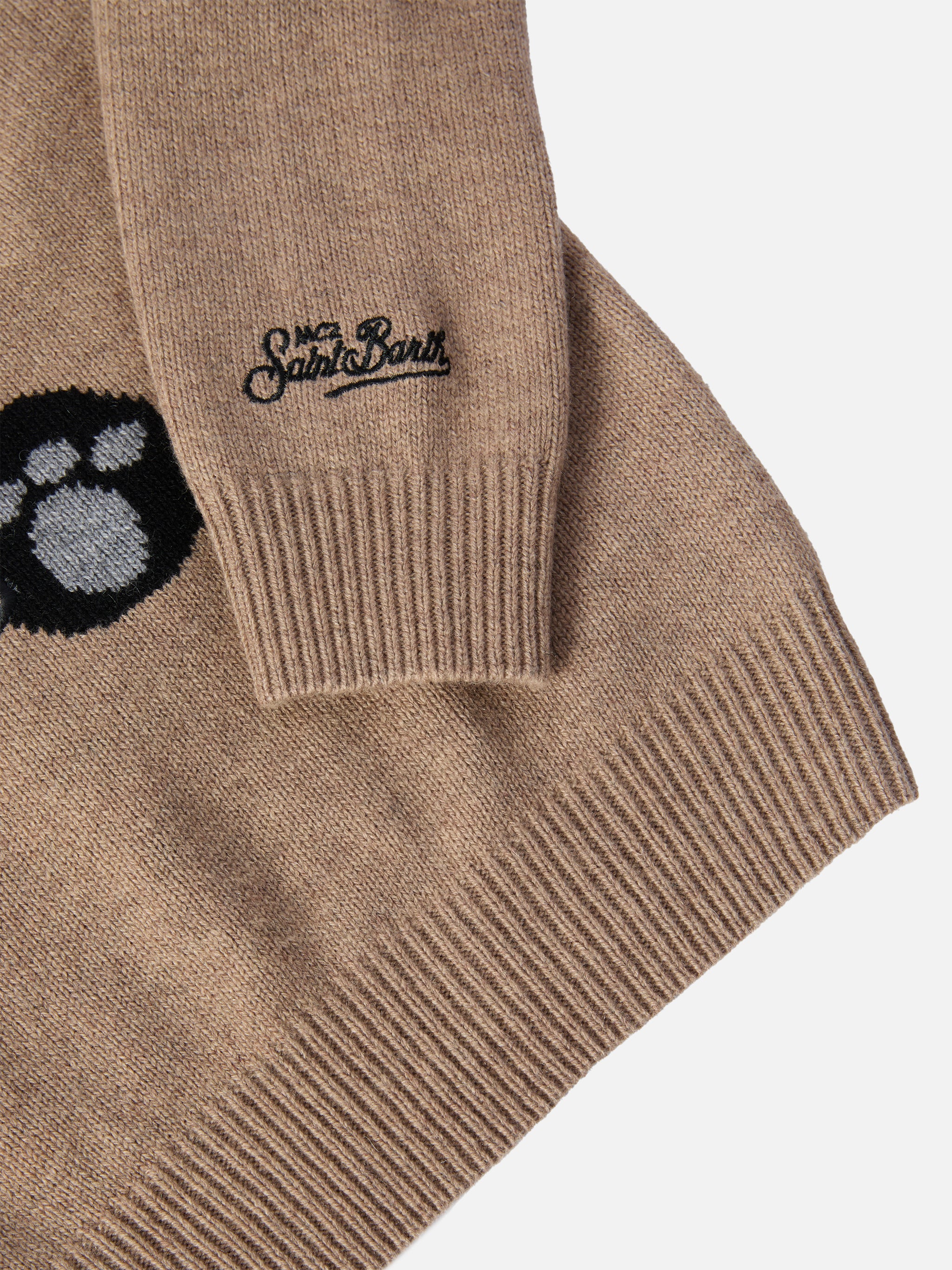 Crewneck Douglas in cashmere blend with Panda Trudi patch | TRUDI SPECIAL EDITION - Image 4