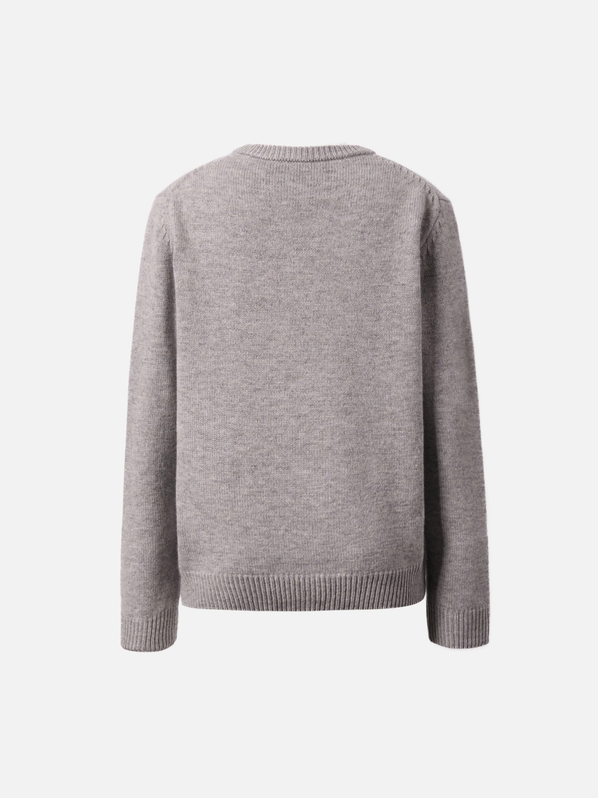 Crewneck Douglas in cashmere blend with Too Cold for School embroidery - Image 4