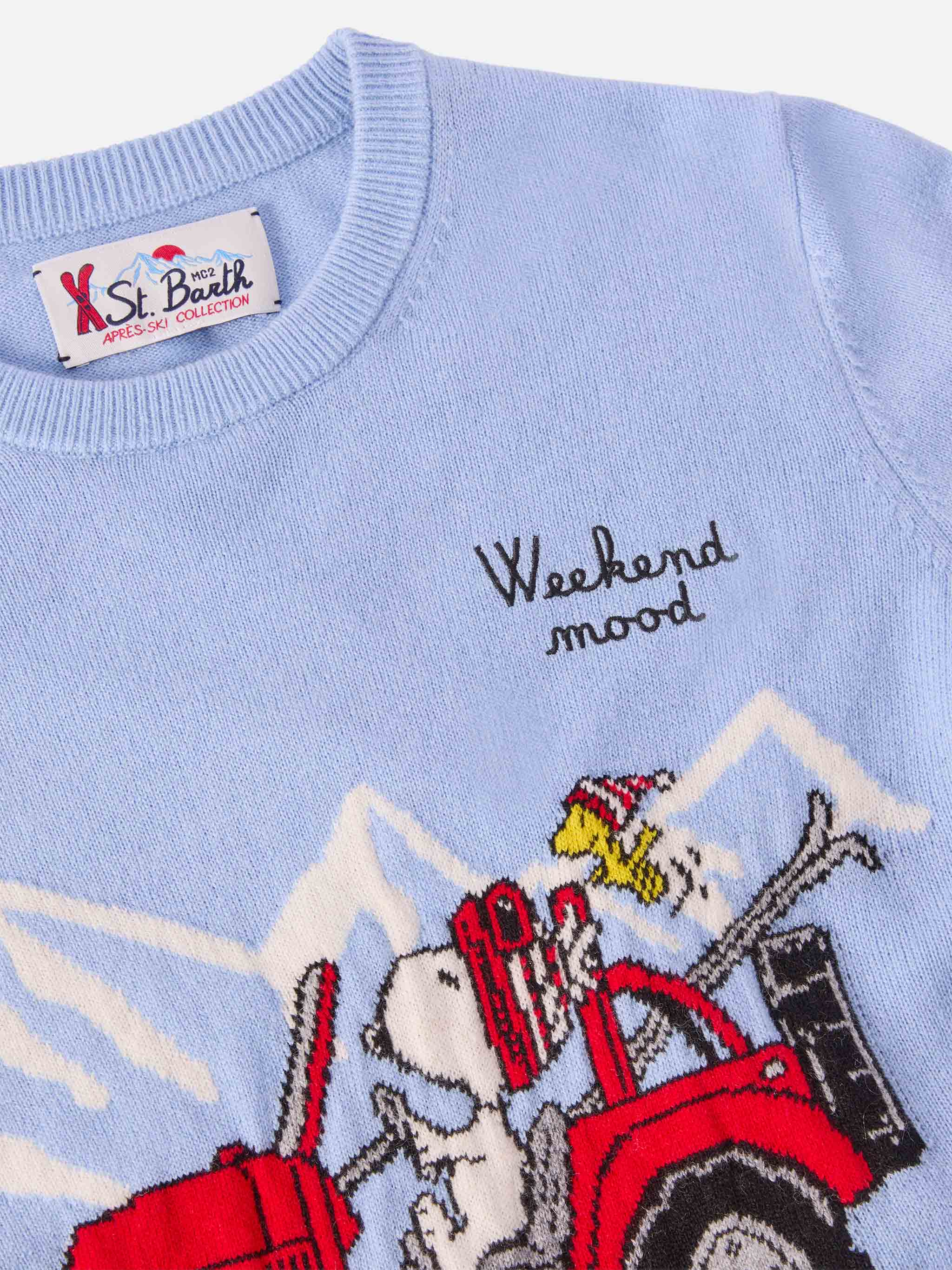 Crewneck Douglas Light in cashmere blend with Snoopy jacquard | PEANUTS SPECIAL EDITION - Image 2