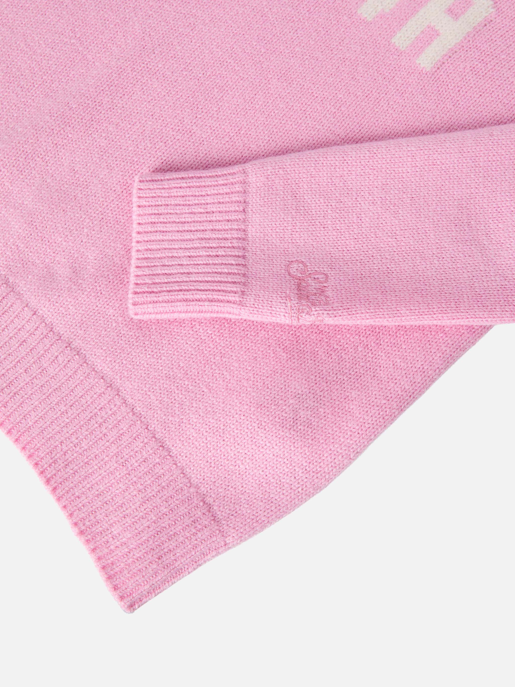 Princess crewneck in cashmere blend with Bella e Brava jacquard - Image 4