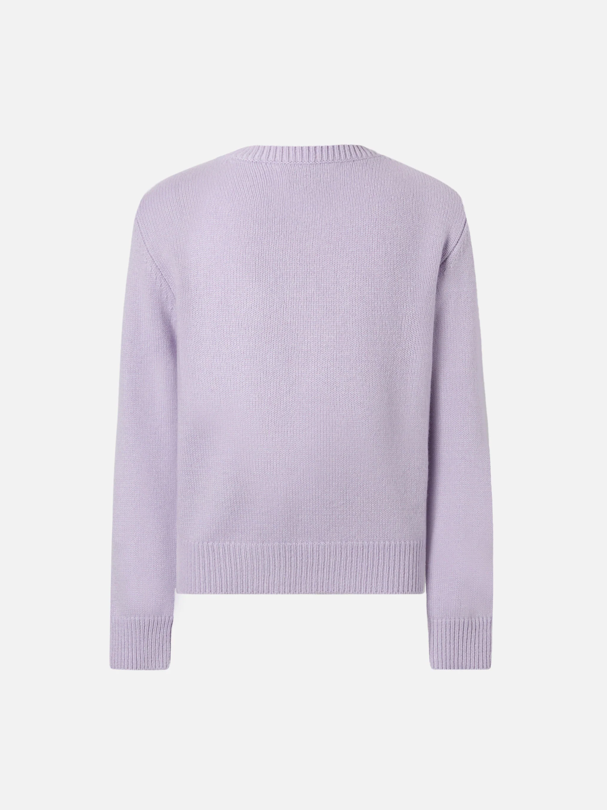 Crewnecl Princess in cashmere blend with Bella e Monella jacquard - Image 2