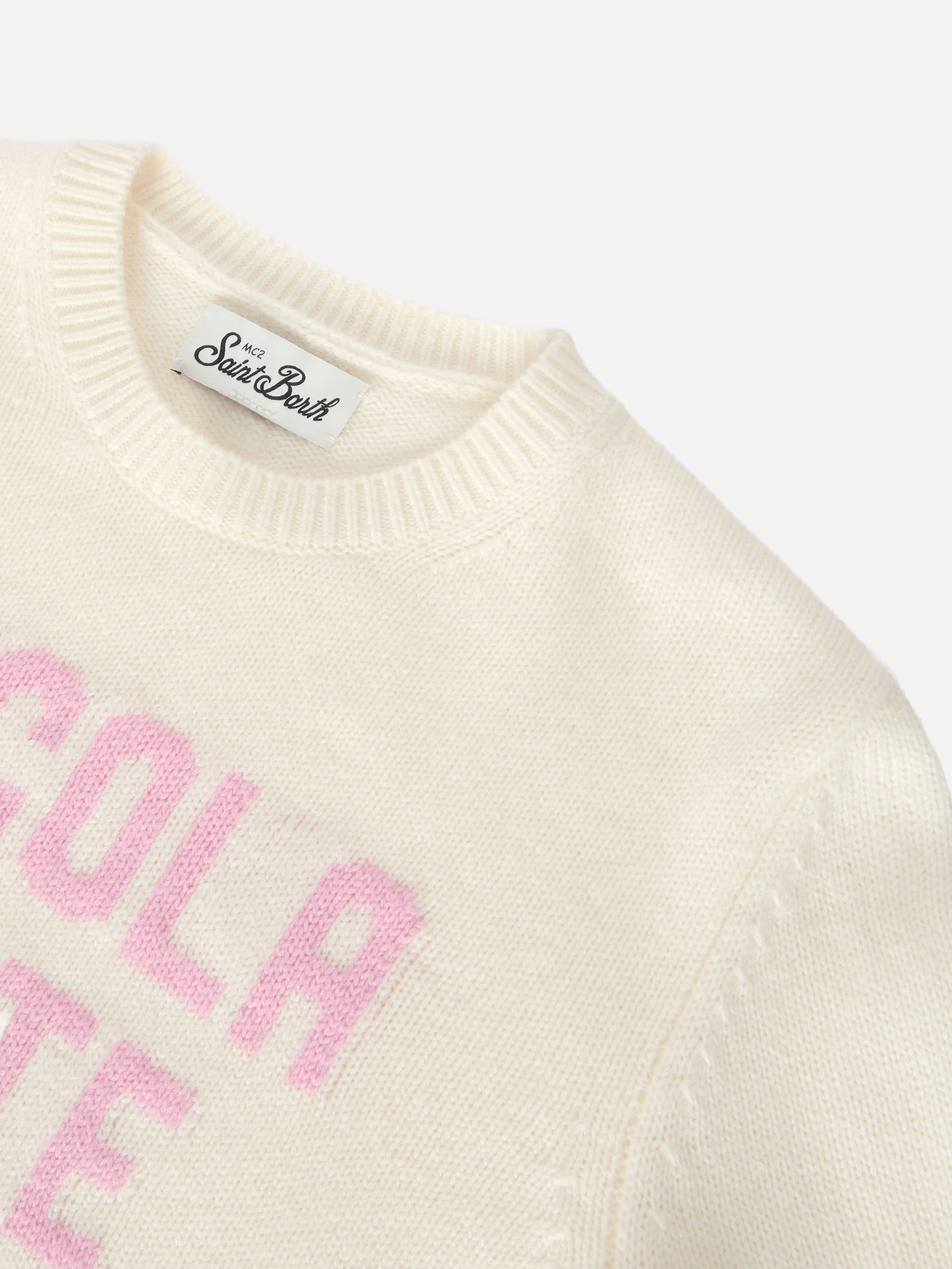 Crewneck Princess in cashmere blend with Piccola Peste jacquard - Image 3