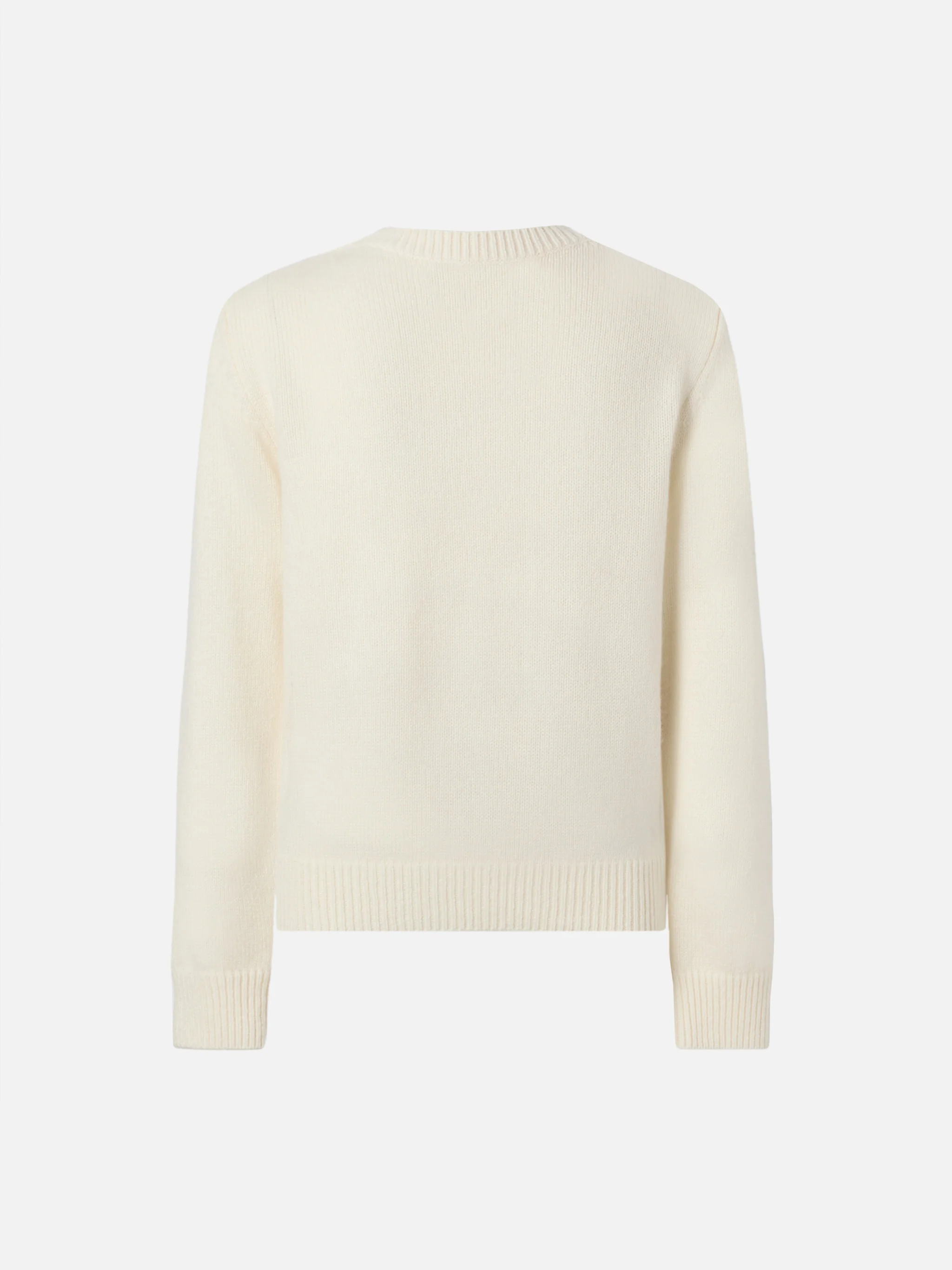 Sweater Princess in cashmere blend with teddy bear print and embroidery - Image 2