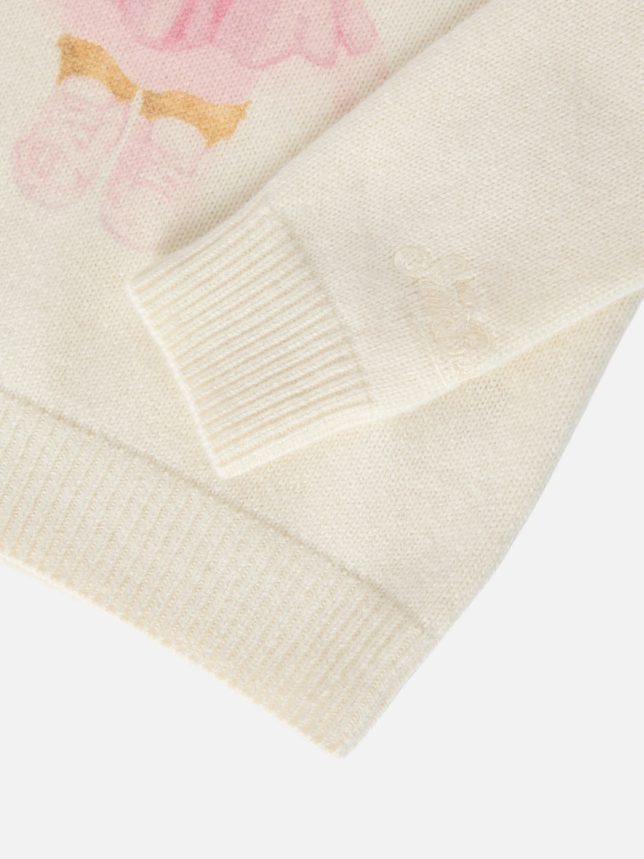 Sweater Princess in cashmere blend with teddy bear print and embroidery - Image 4