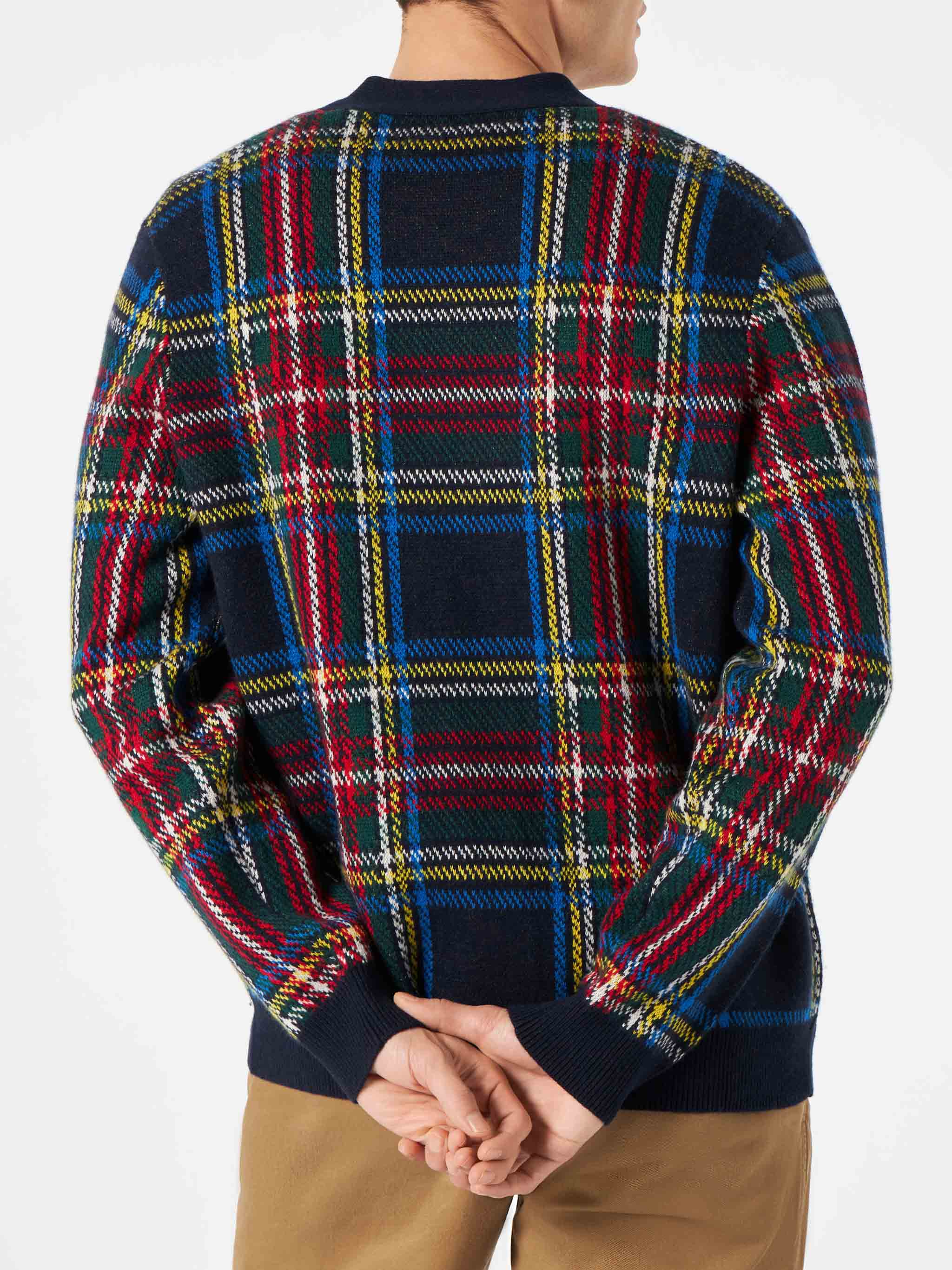 Jonan tartan cardigan with patch - Image 3