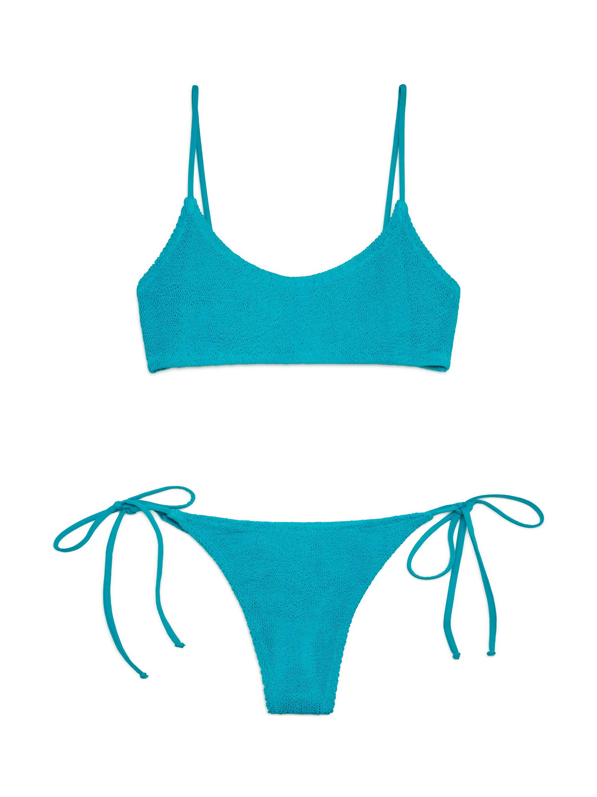 Teal green crinkle bralette bikini Judy Norah