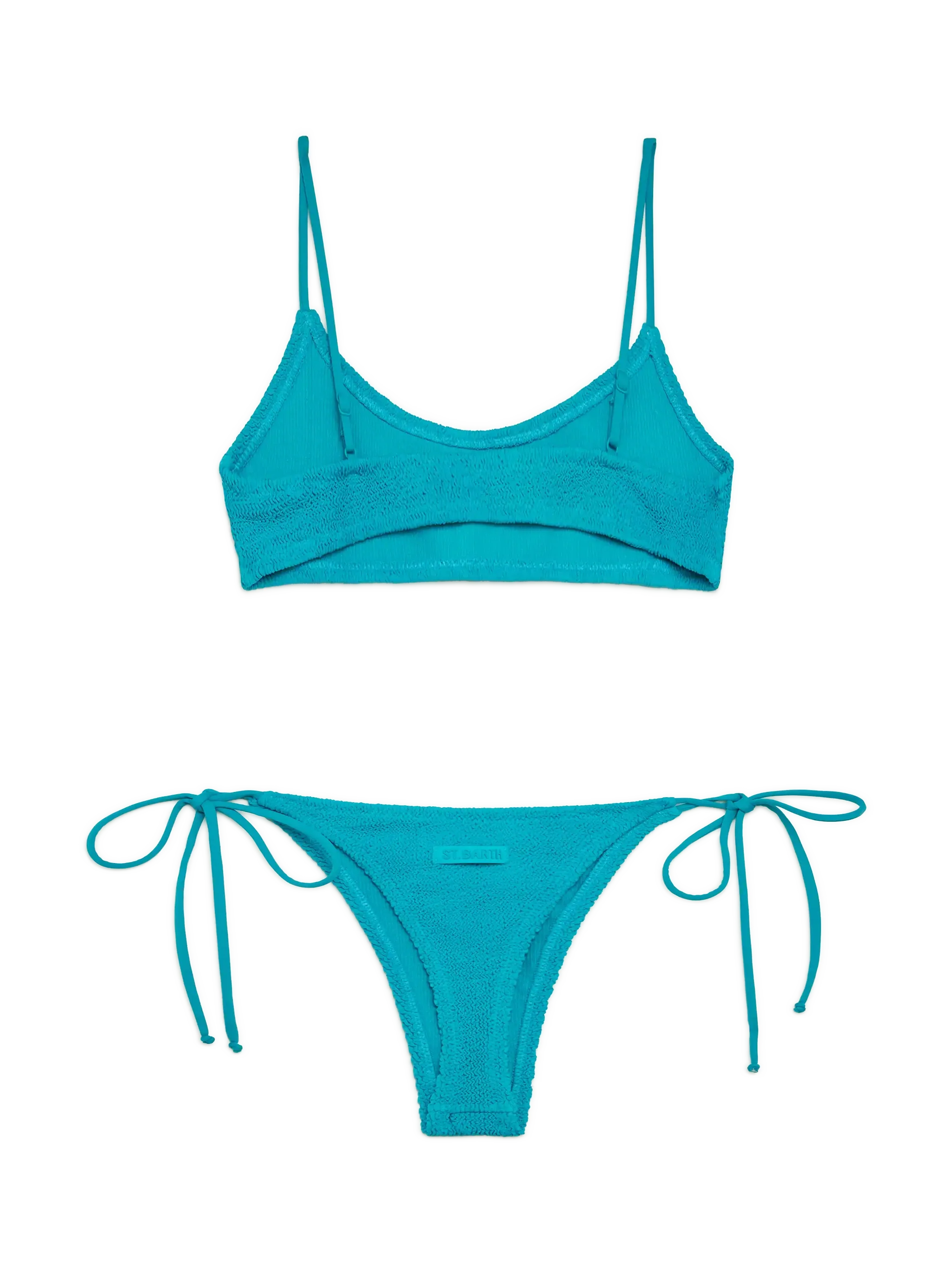 Teal green crinkle bralette bikini Judy Norah - Image 3