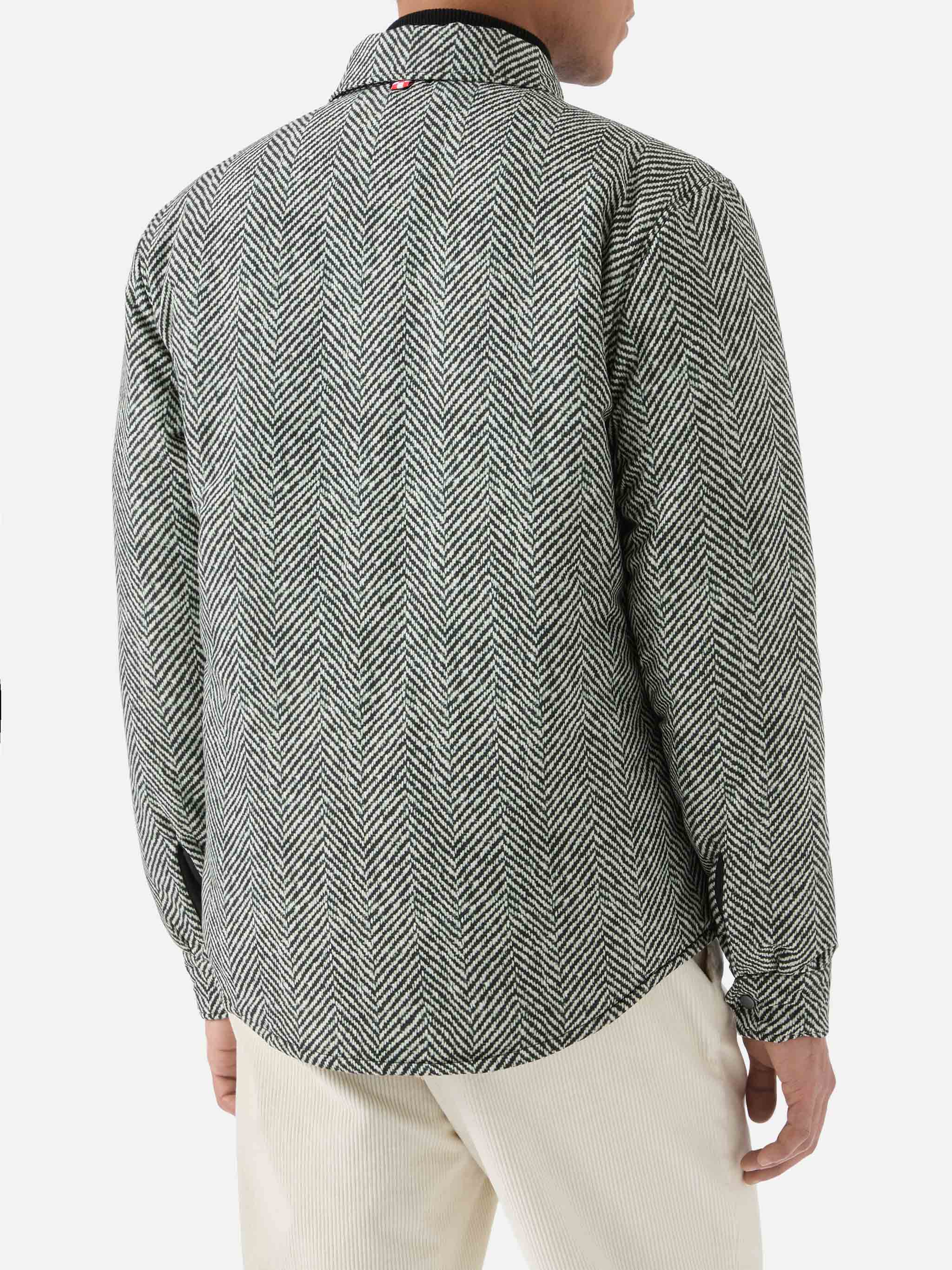 Technic fabric overshirt Chalet with herringbone print - Image 5