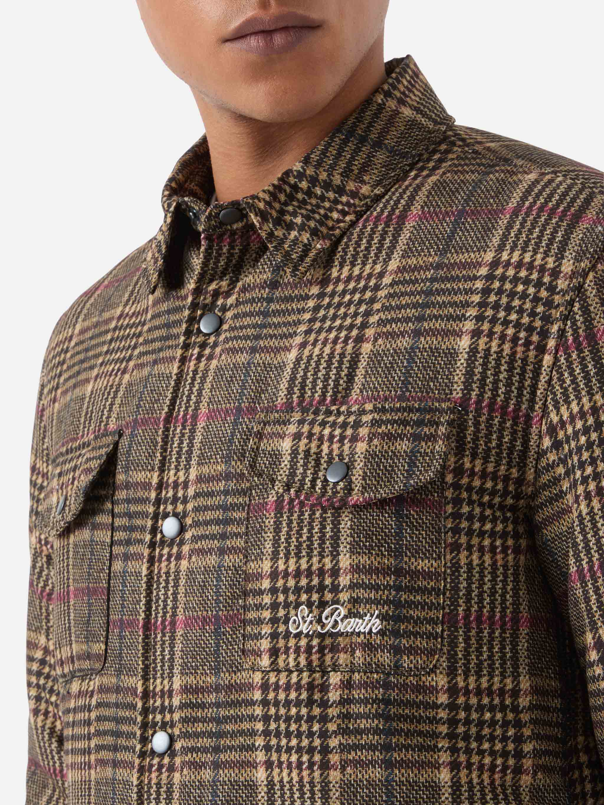 Technic fabric overshirt Chalet with Prince of Wales print - Image 3