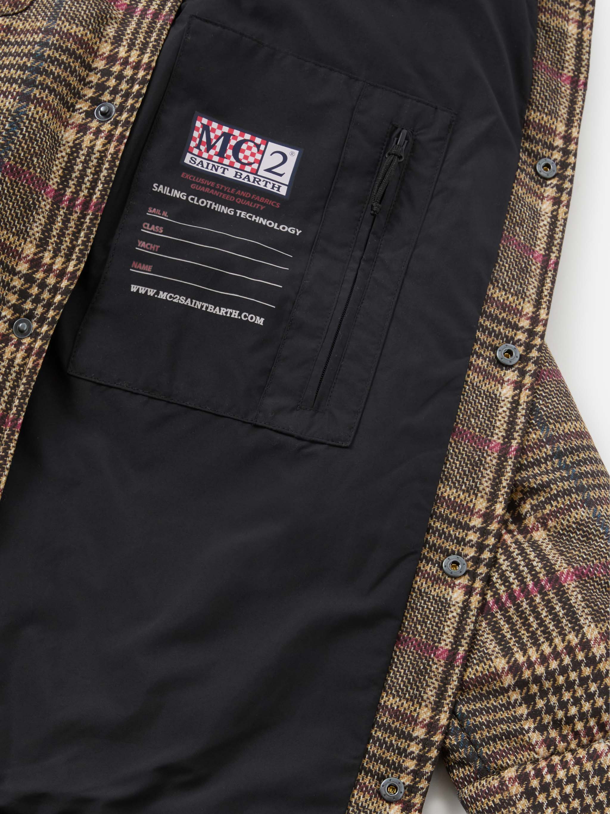 Technic fabric overshirt Chalet with Prince of Wales print - Image 6