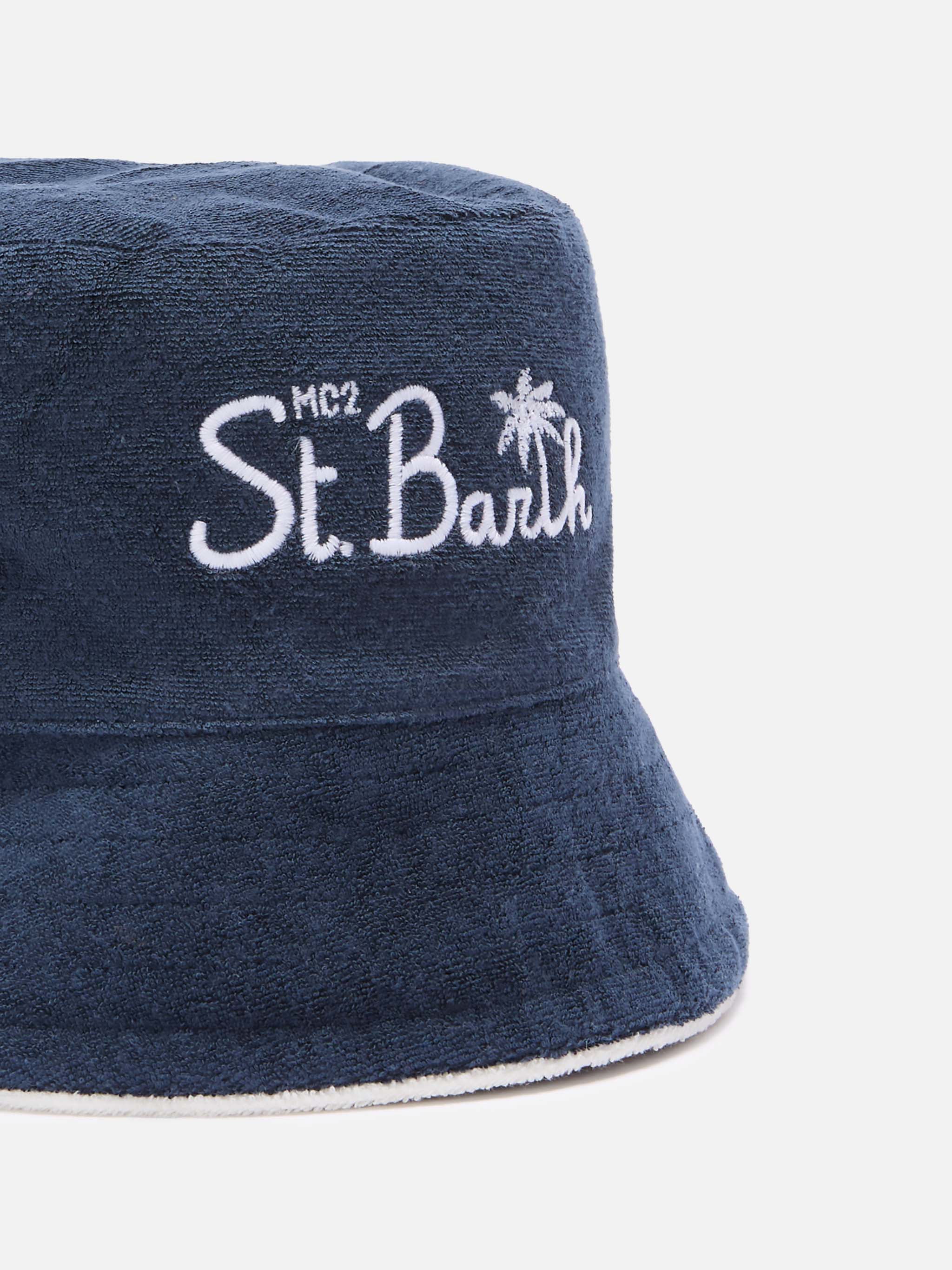 Terry bucket hat with front embroidery - Image 2