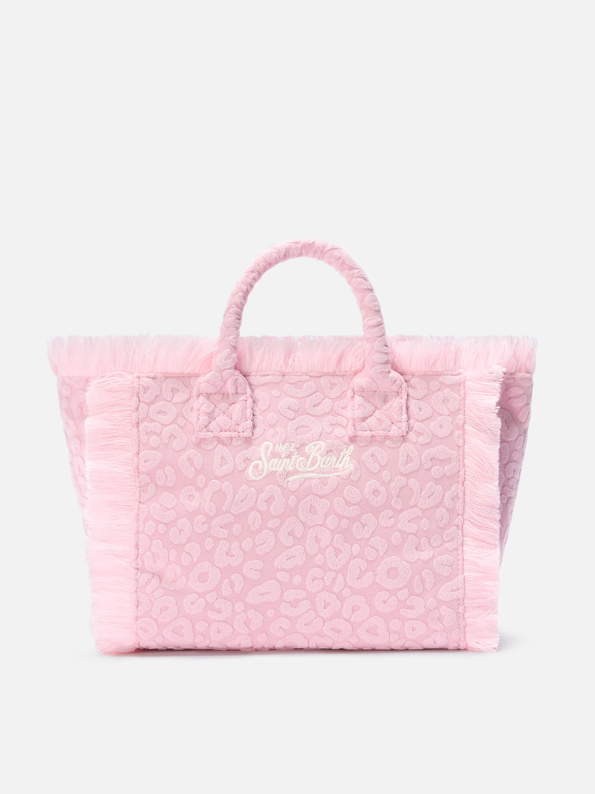Terry effect Colette bag with raised leopard pattern - Image 4