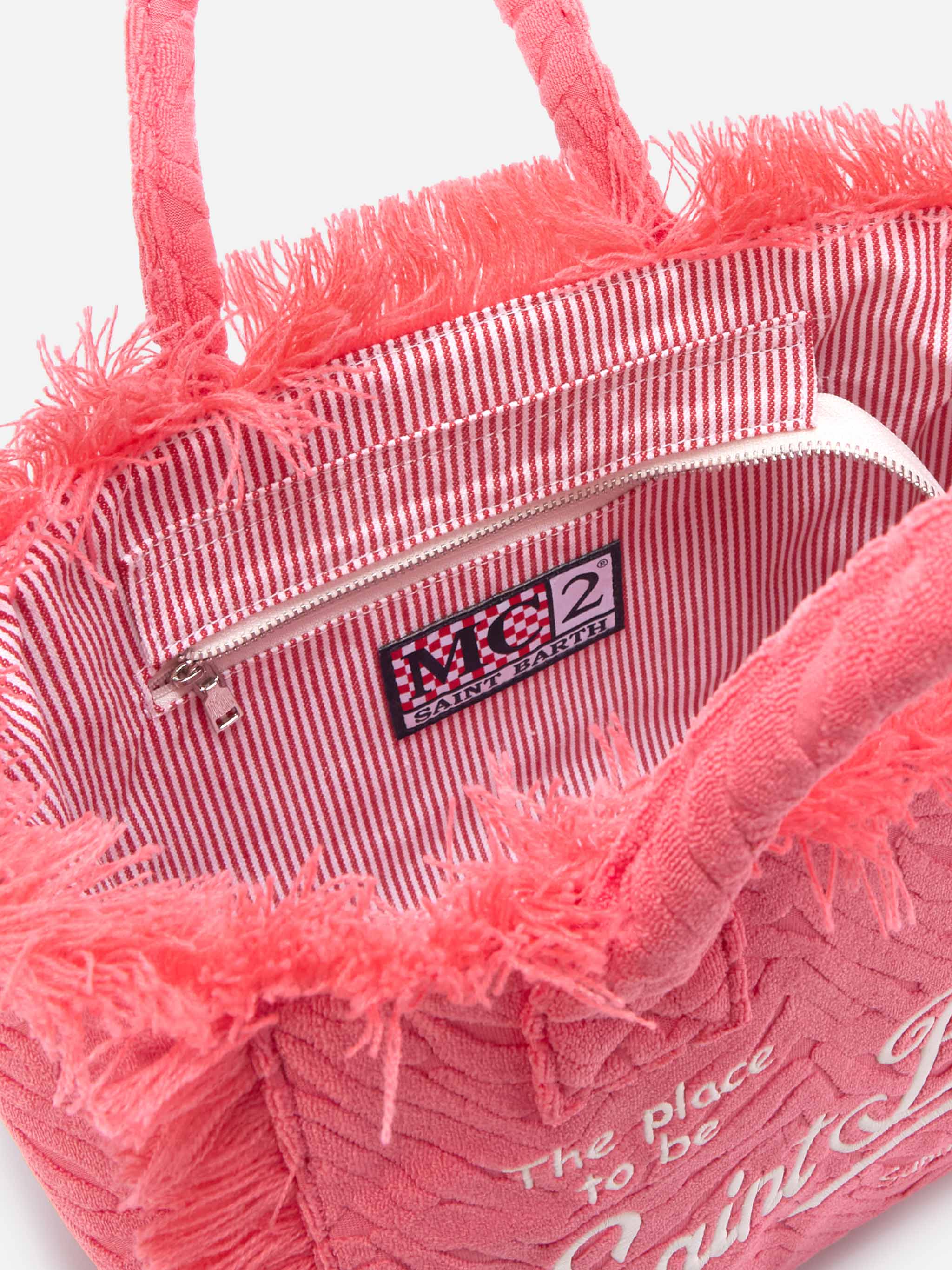 Terry effect Colette bag with raised zebra pattern - Image 5