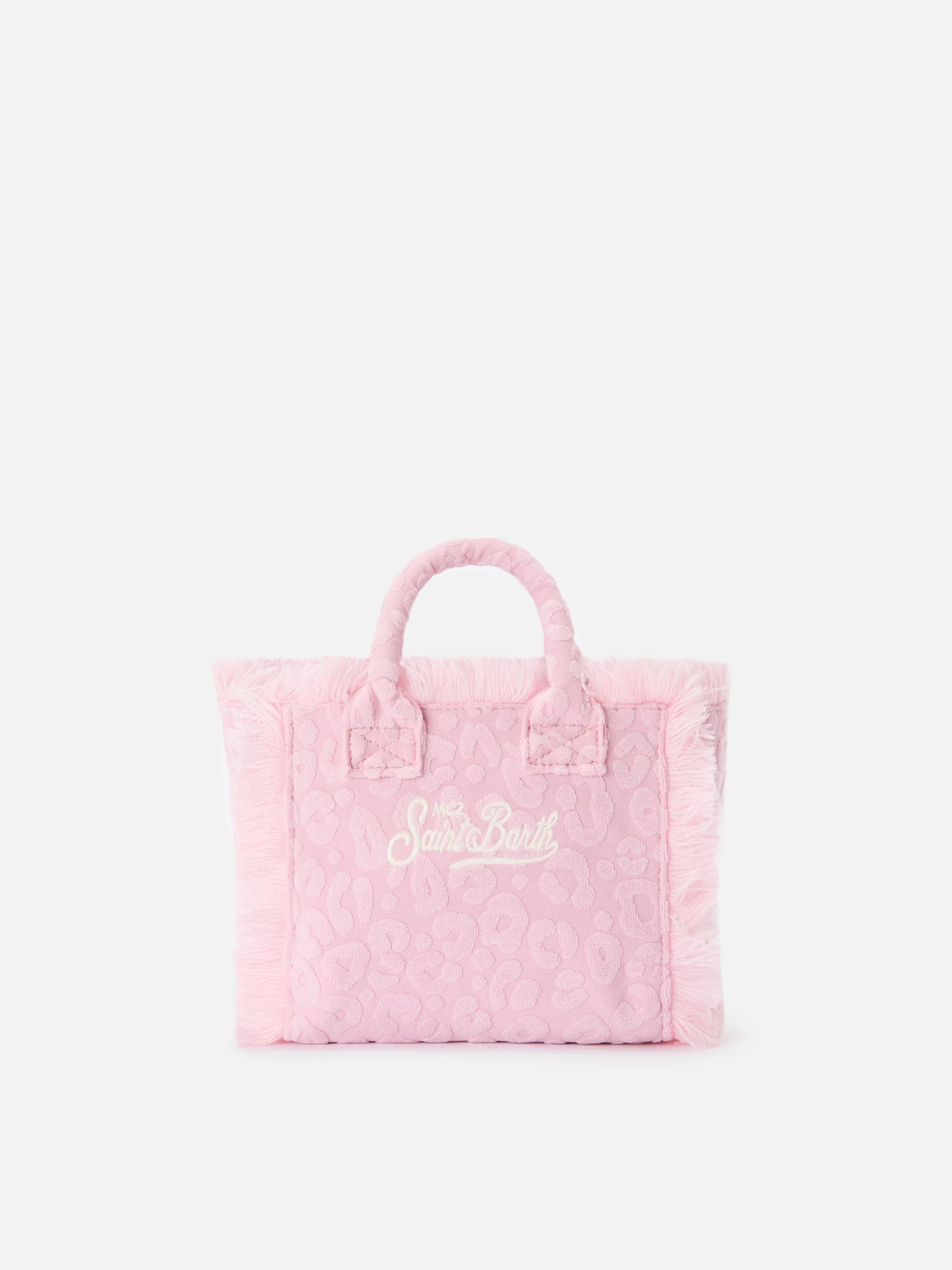 Terry effect Vanity mini bag with raised leopard pattern - Image 4