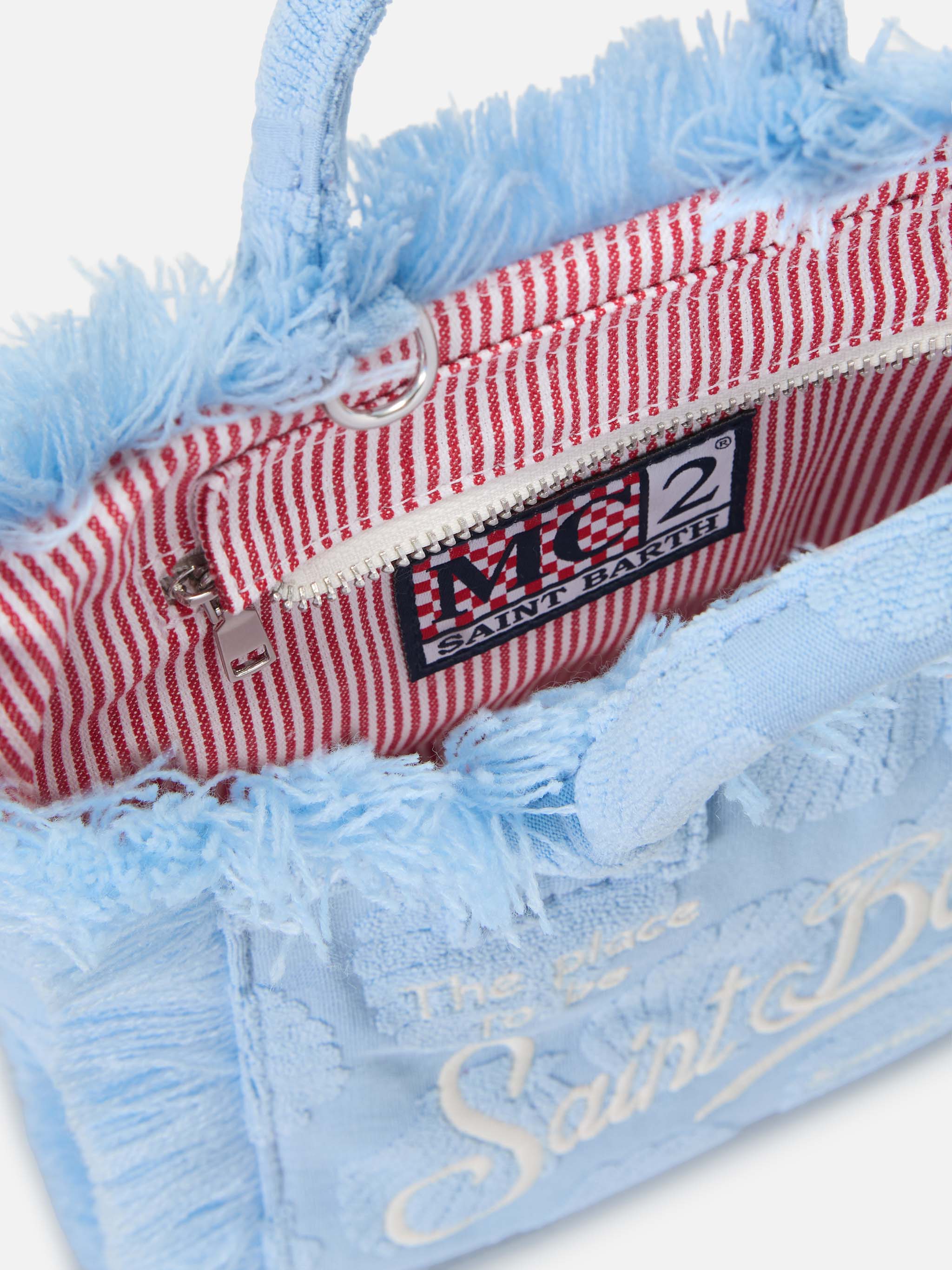 Terry effect Vanity mini bag with raised shell detail - Image 5