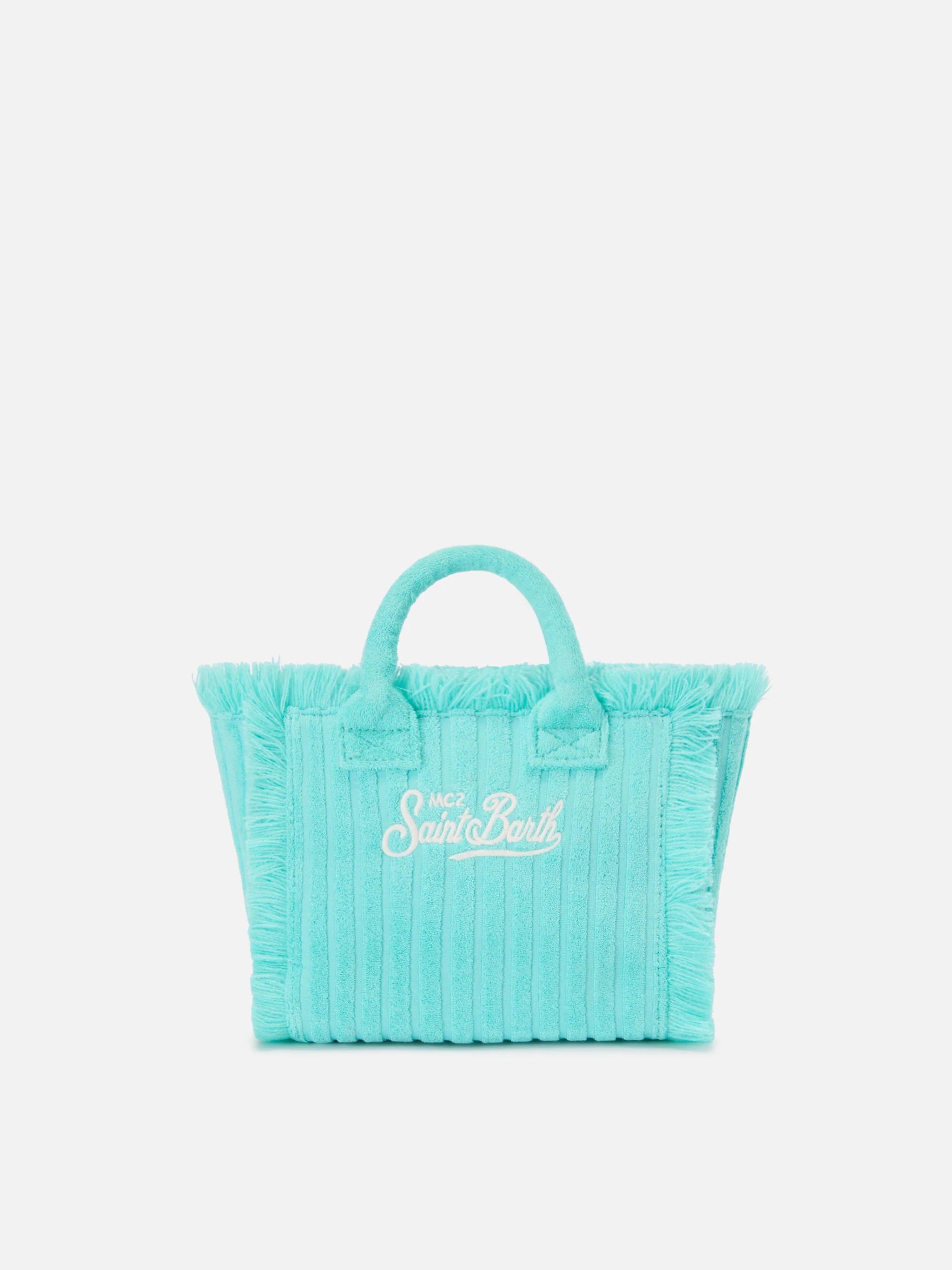 Terry effect Vanity mini bag with raised stripe detail - Image 4