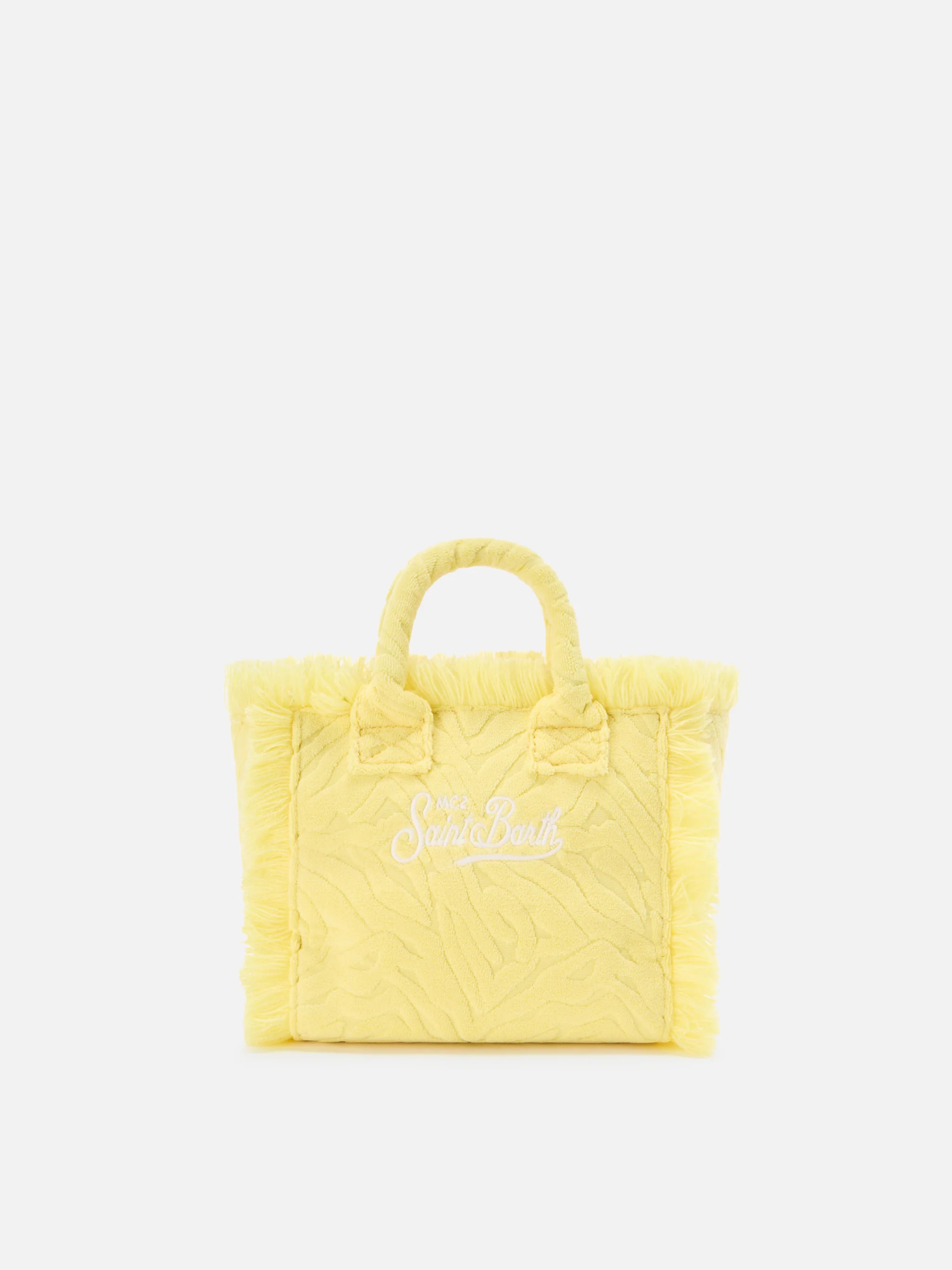 Terry effect Vanity mini bag with raised zebra pattern - Image 4