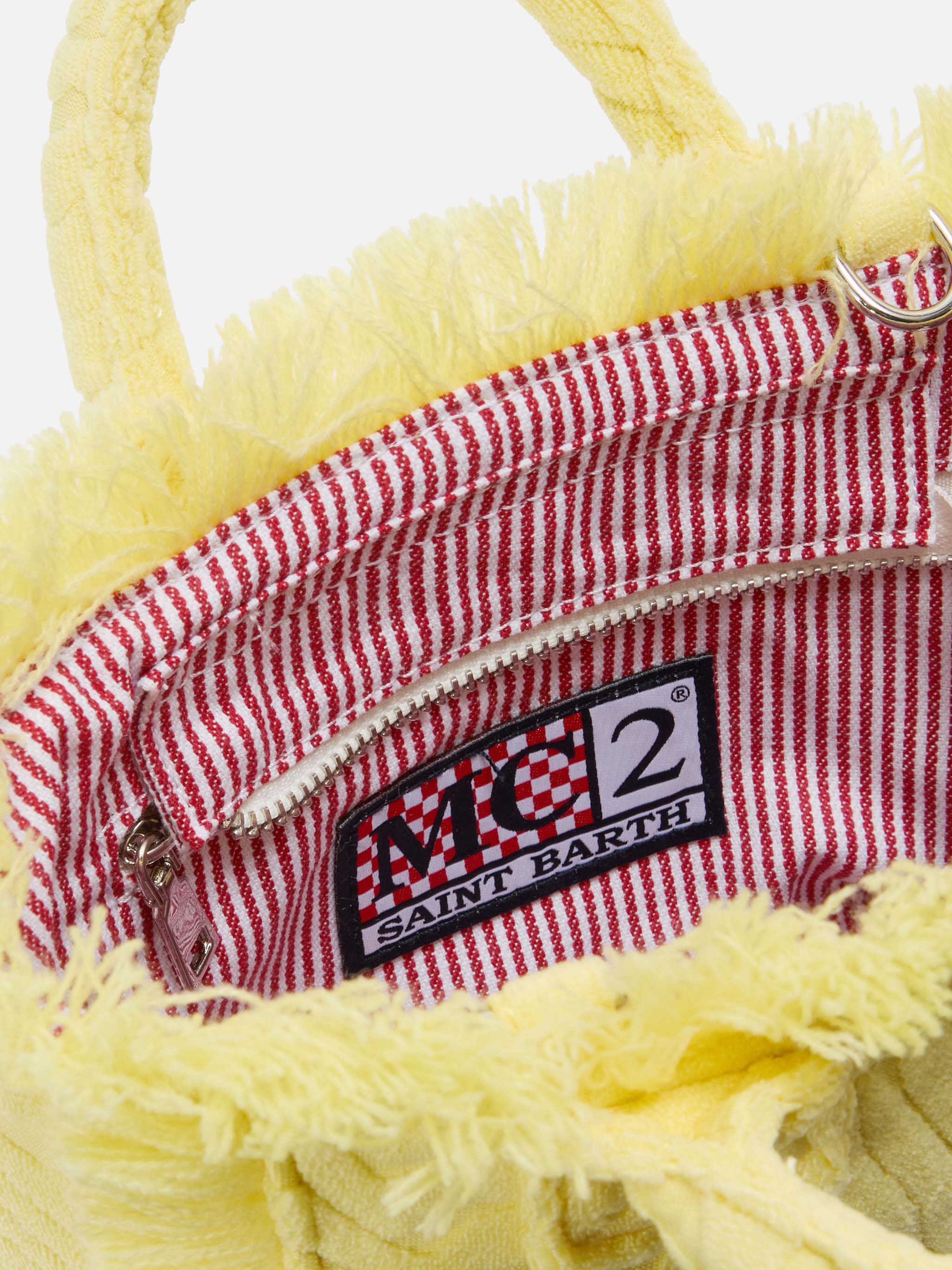 Terry effect Vanity mini bag with raised zebra pattern - Image 5